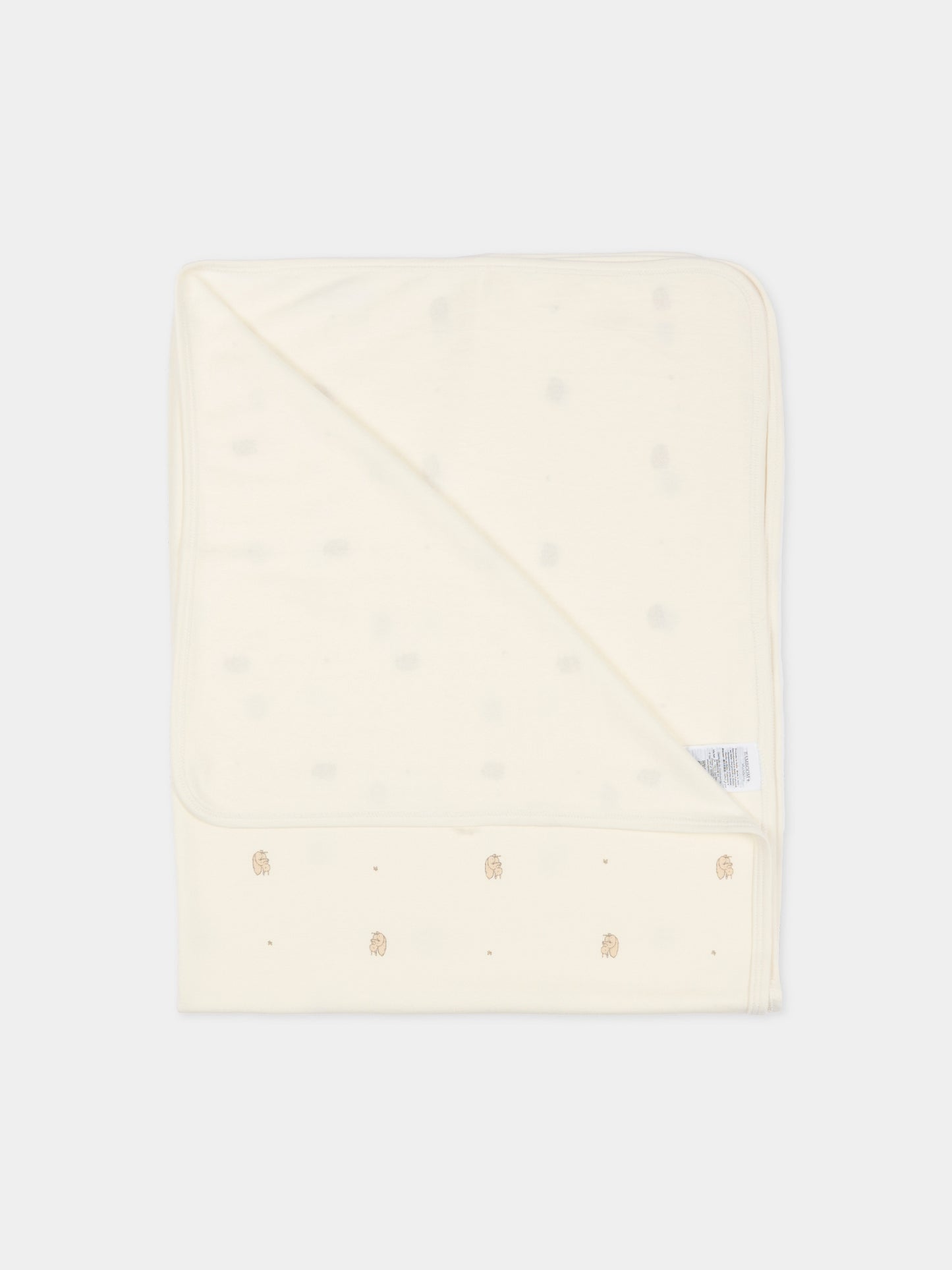 Coperta avorio per neonati con stampa scoiattolo,Bamboom,1083 SQUIRREL PRINT