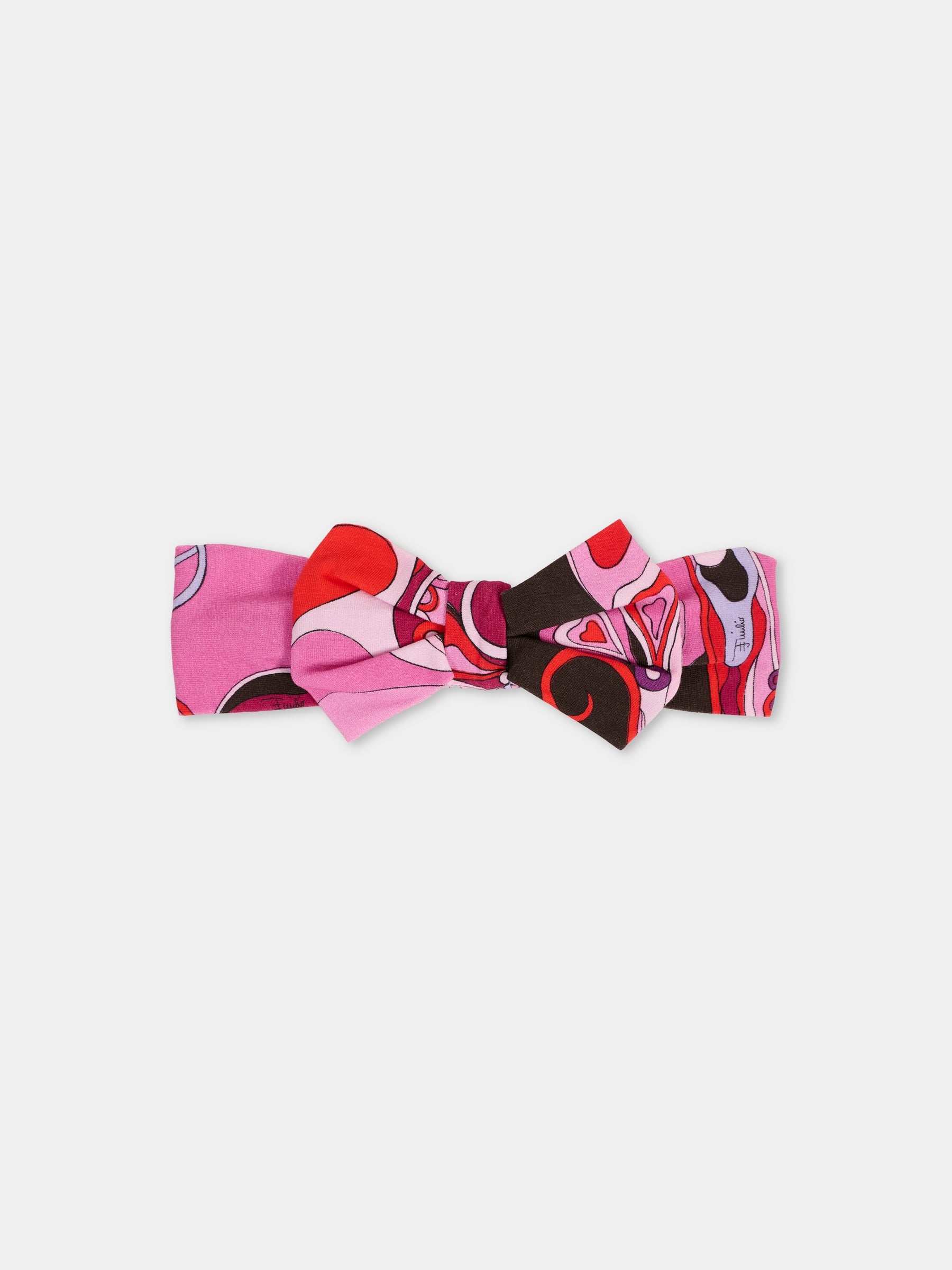 Fascia fucsia per neonata con stampa marmo,Emilio Pucci Junior,PX0043 Z3344 513RO