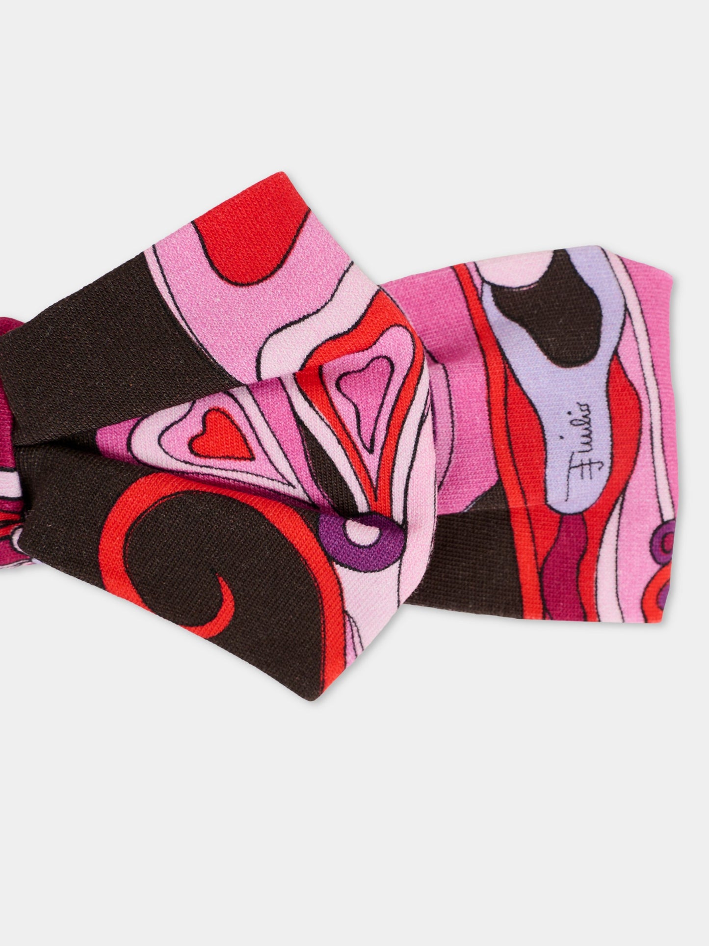 Fascia fucsia per neonata con stampa marmo,Emilio Pucci Junior,PX0043 Z3344 513RO