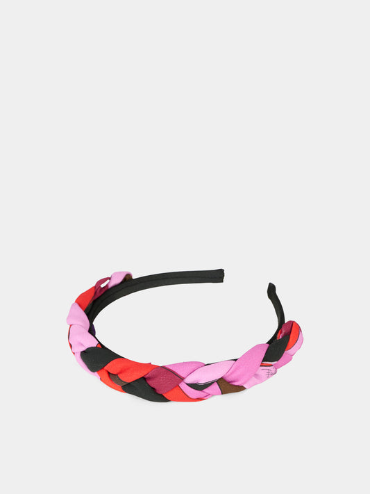 Cerchietto multicolor per bambina con stampa marmo,Emilio Pucci Junior,PX0A64 K0227 513RO