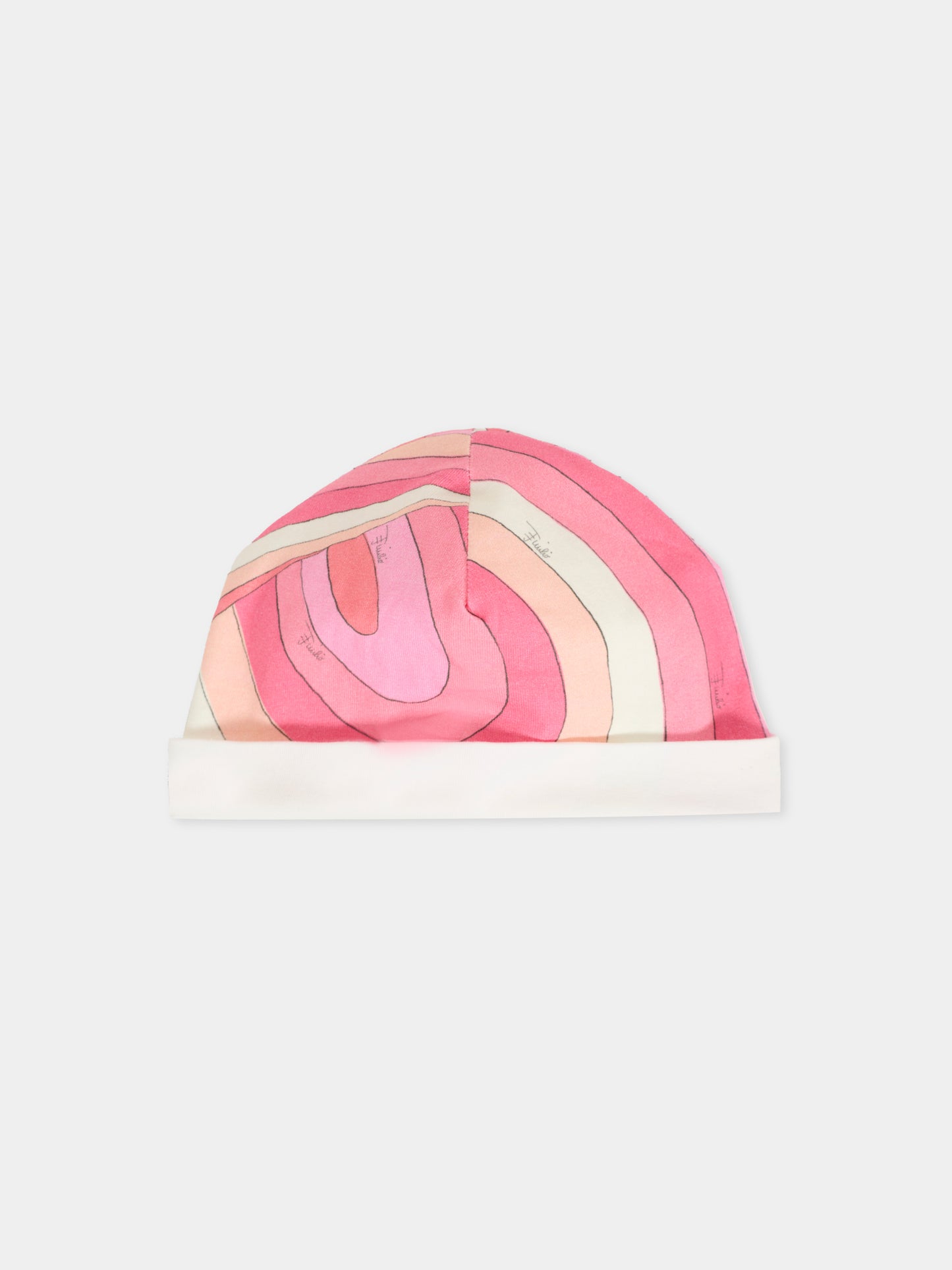 Set rosa per neonata con stampa marmo,Emilio Pucci Junior,PXB000 Z3346 109RS