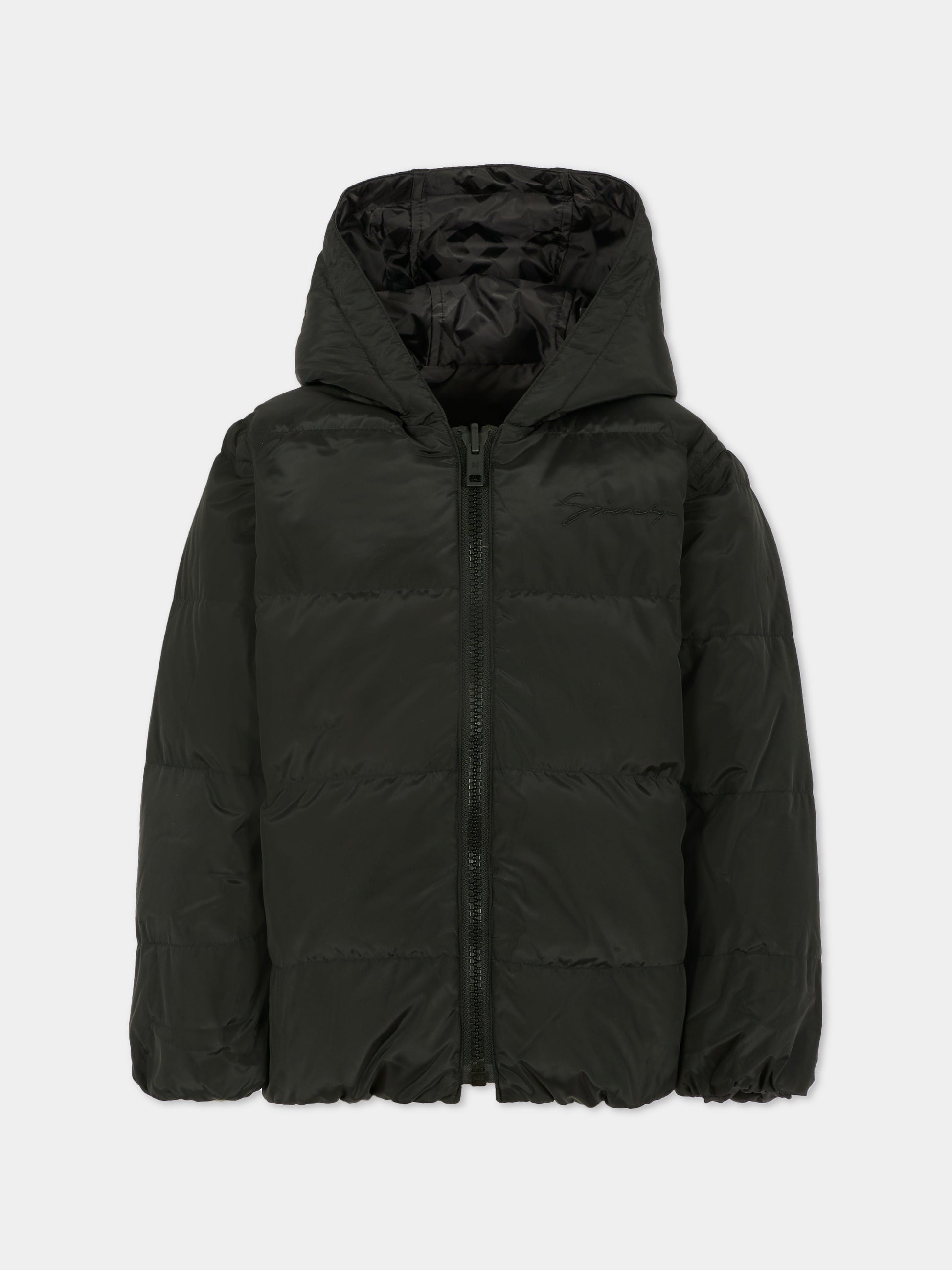 Piumino reversibile nero per bambini con motivo 4G,Givenchy Kids,H30931 09B
