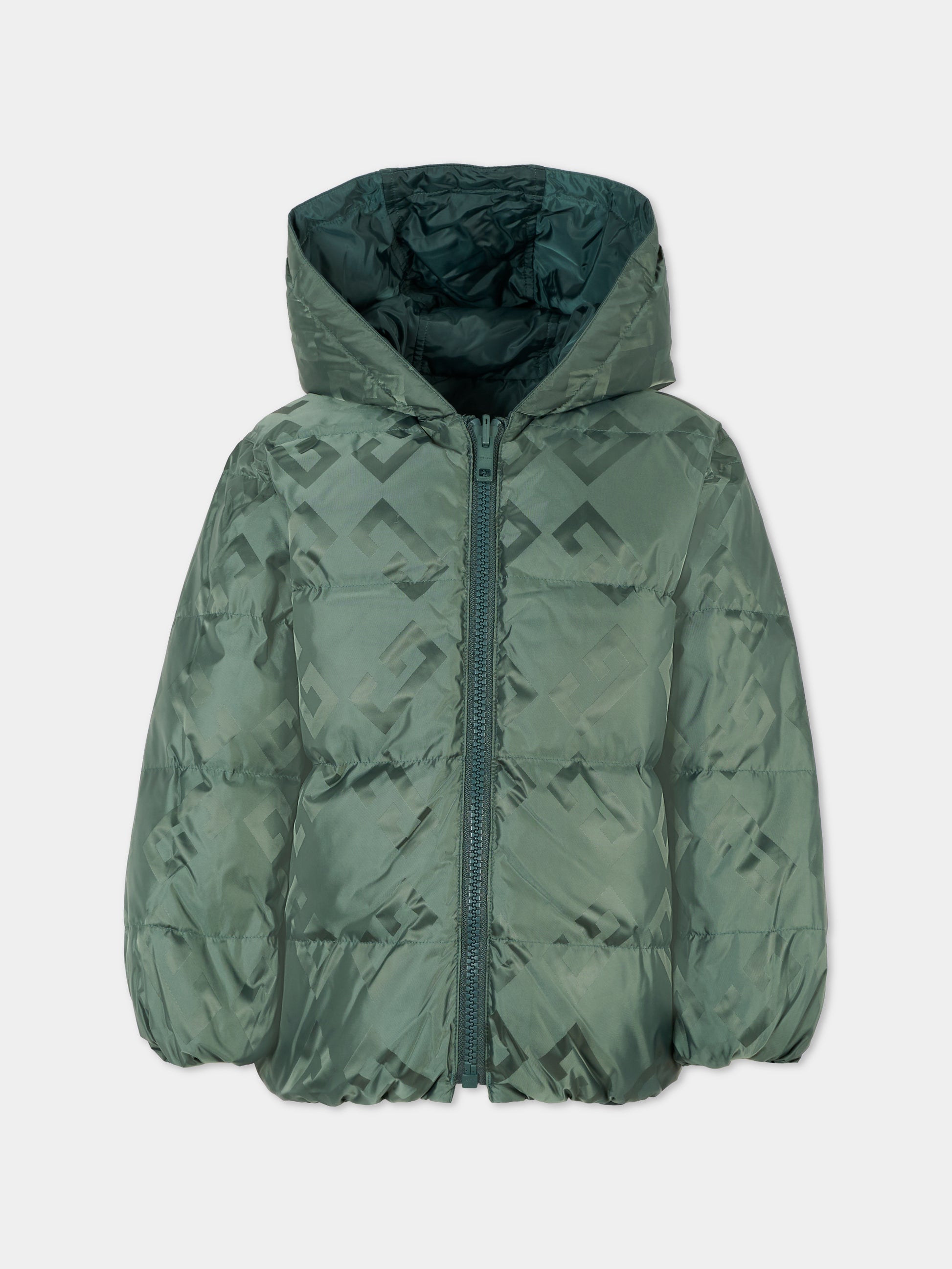 Piumino reversibile verde per bambini con motivo 4G,Givenchy Kids,H30931 672