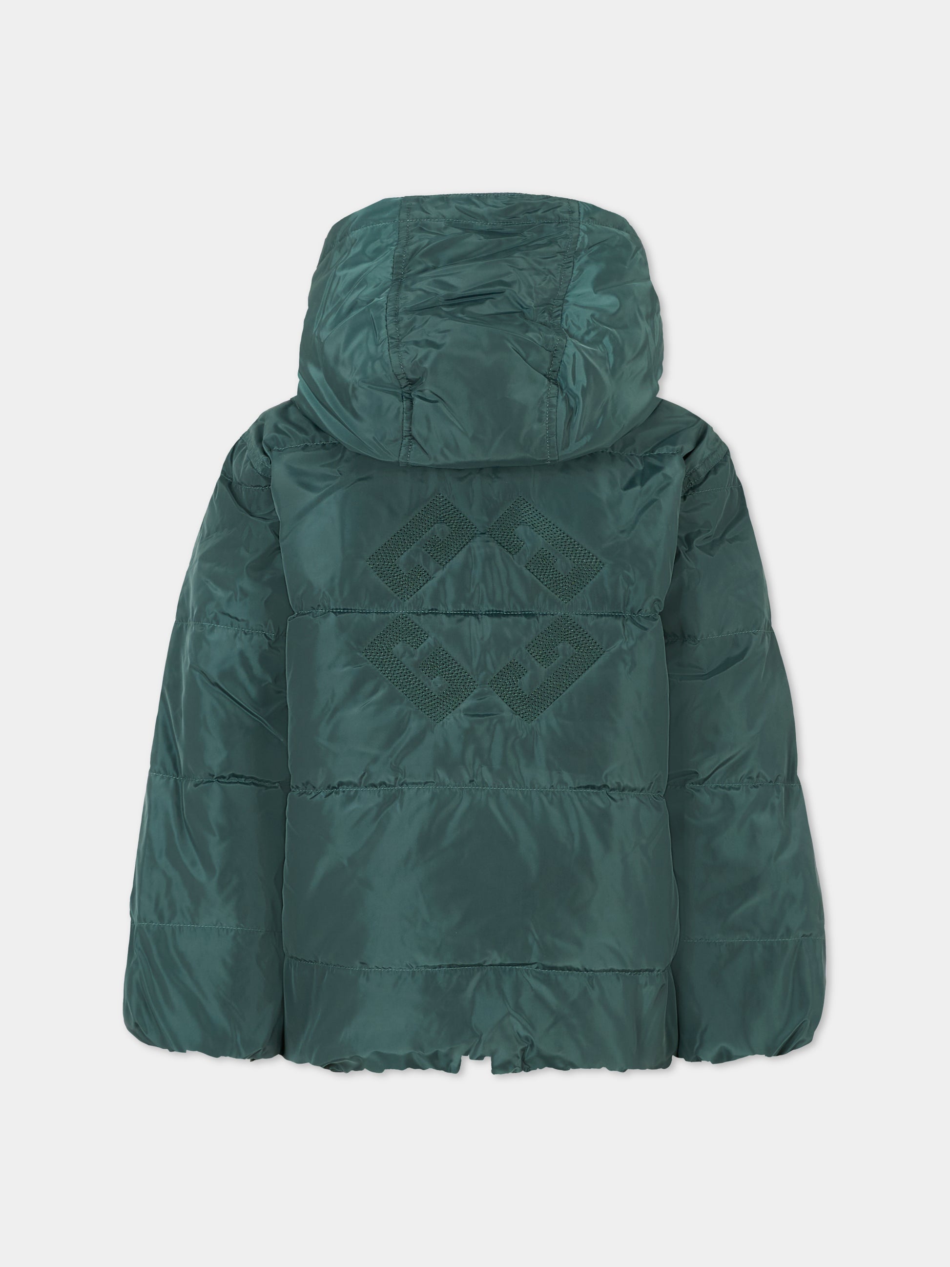 Piumino reversibile verde per bambini con motivo 4G,Givenchy Kids,H30931 672