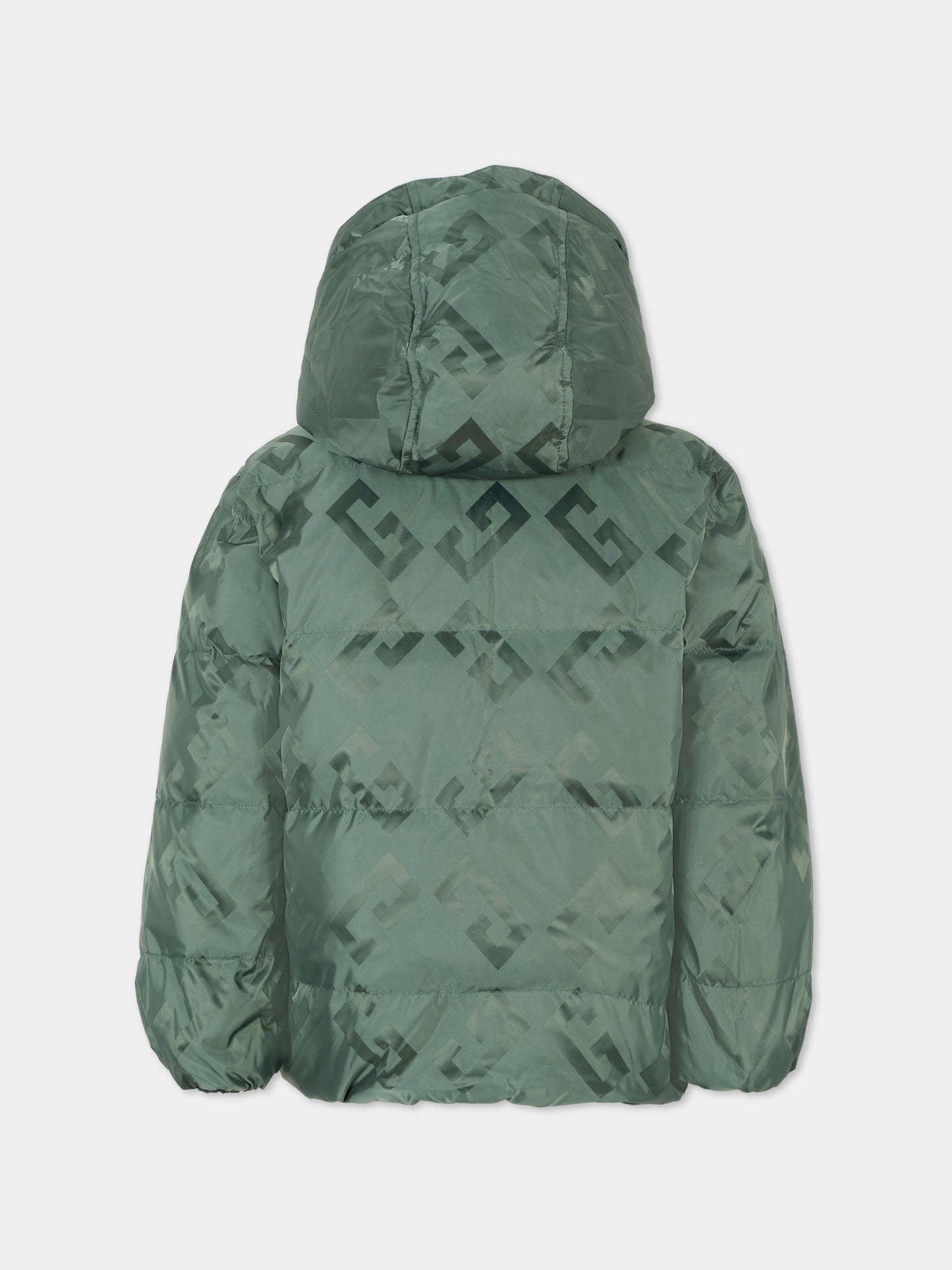 Piumino reversibile verde per bambini con motivo 4G,Givenchy Kids,H30931 672