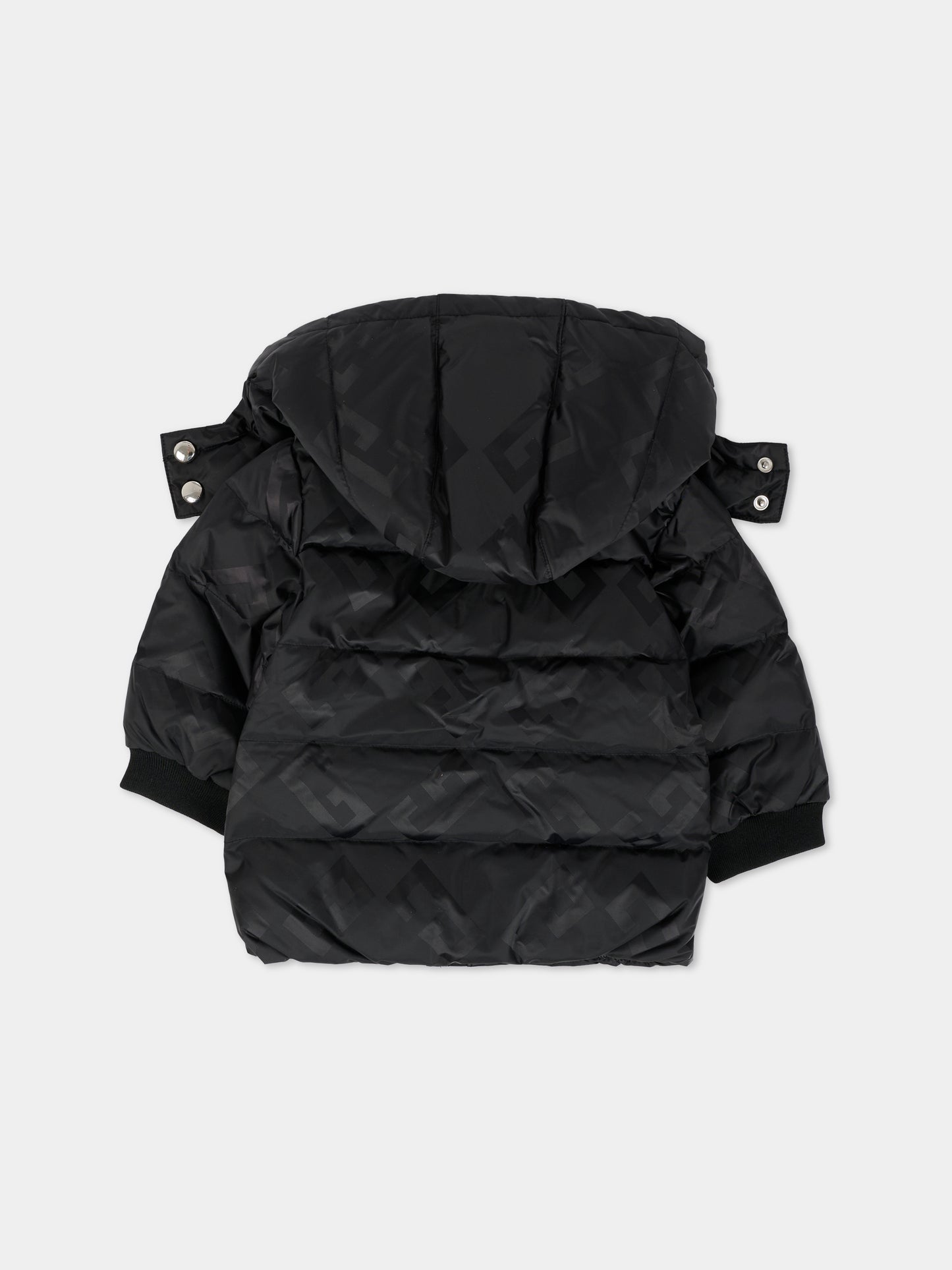 Piumino nero per neonato con motivo 4G,Givenchy Kids,H30883 09B