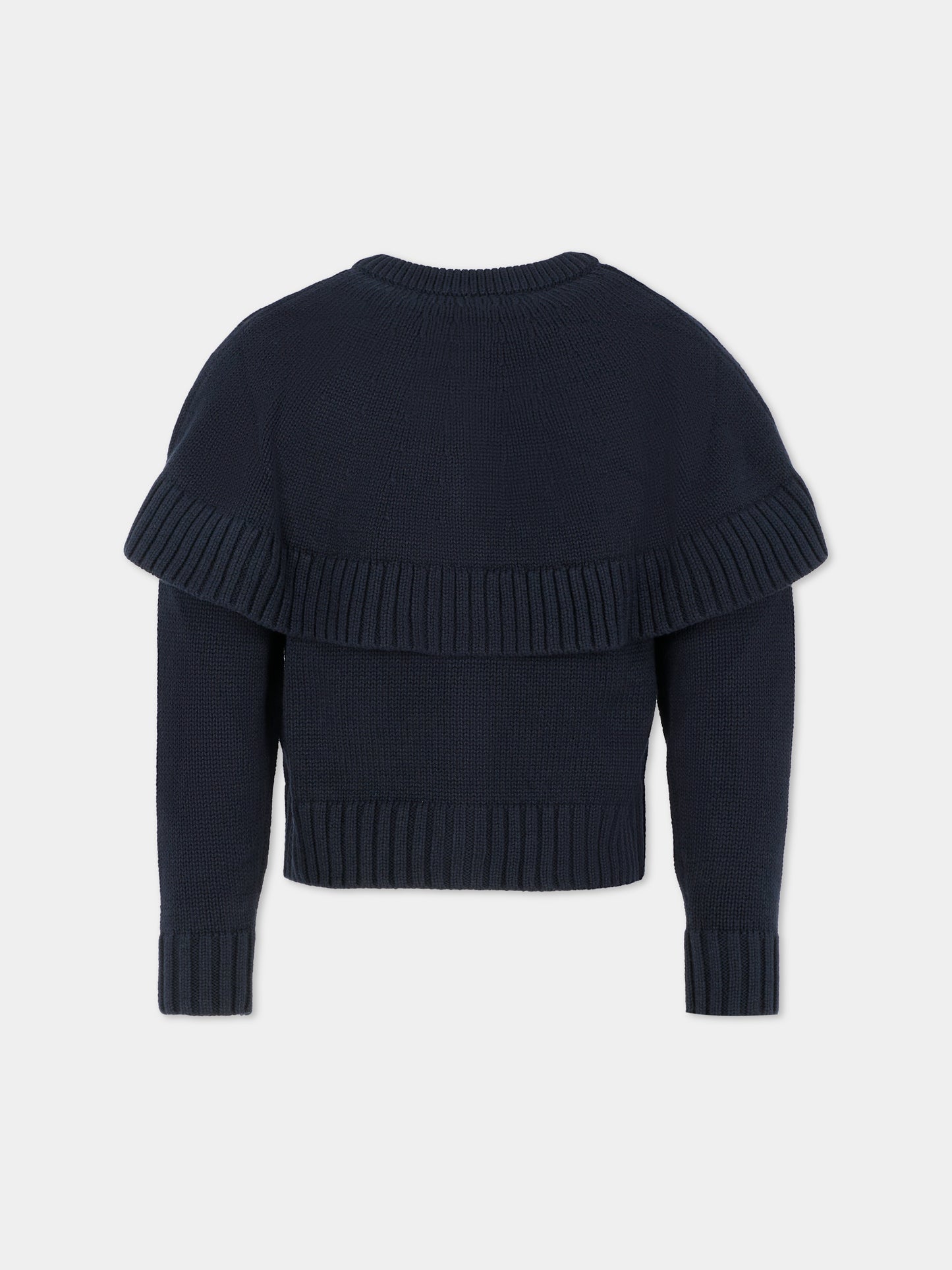 Cardigan blu per bambina con logo,Chloé Kids,C20639 859