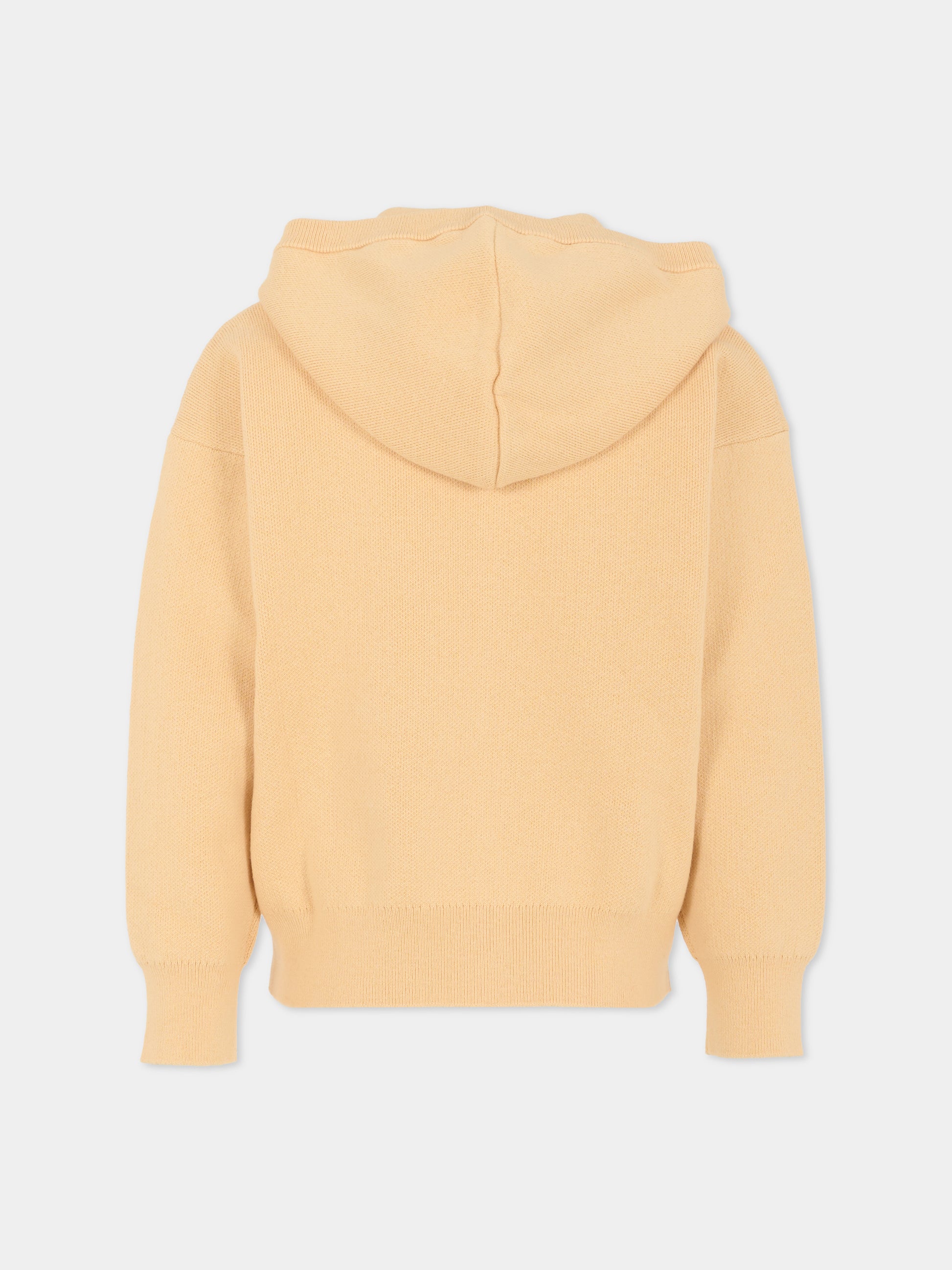 Cardigan beige per bambina con logo,Chloé Kids,C20790 257