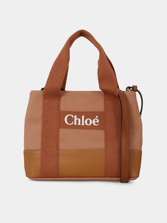 Borsa marrone per bambina con logo,Chloé Kids,C20684 239
