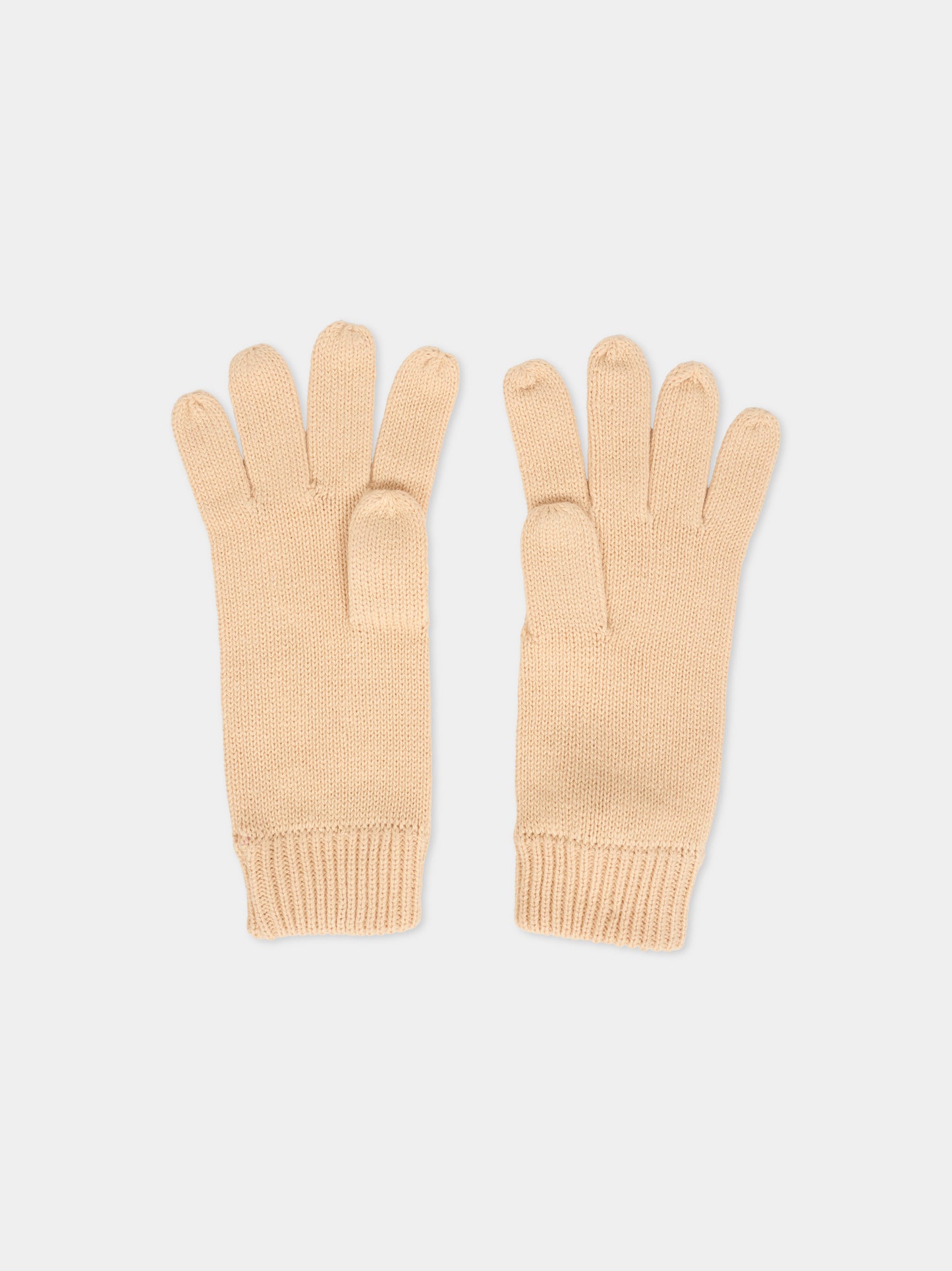 Guanti rosa per bambina con logo ricamato,Chloé Kids,C20690 257