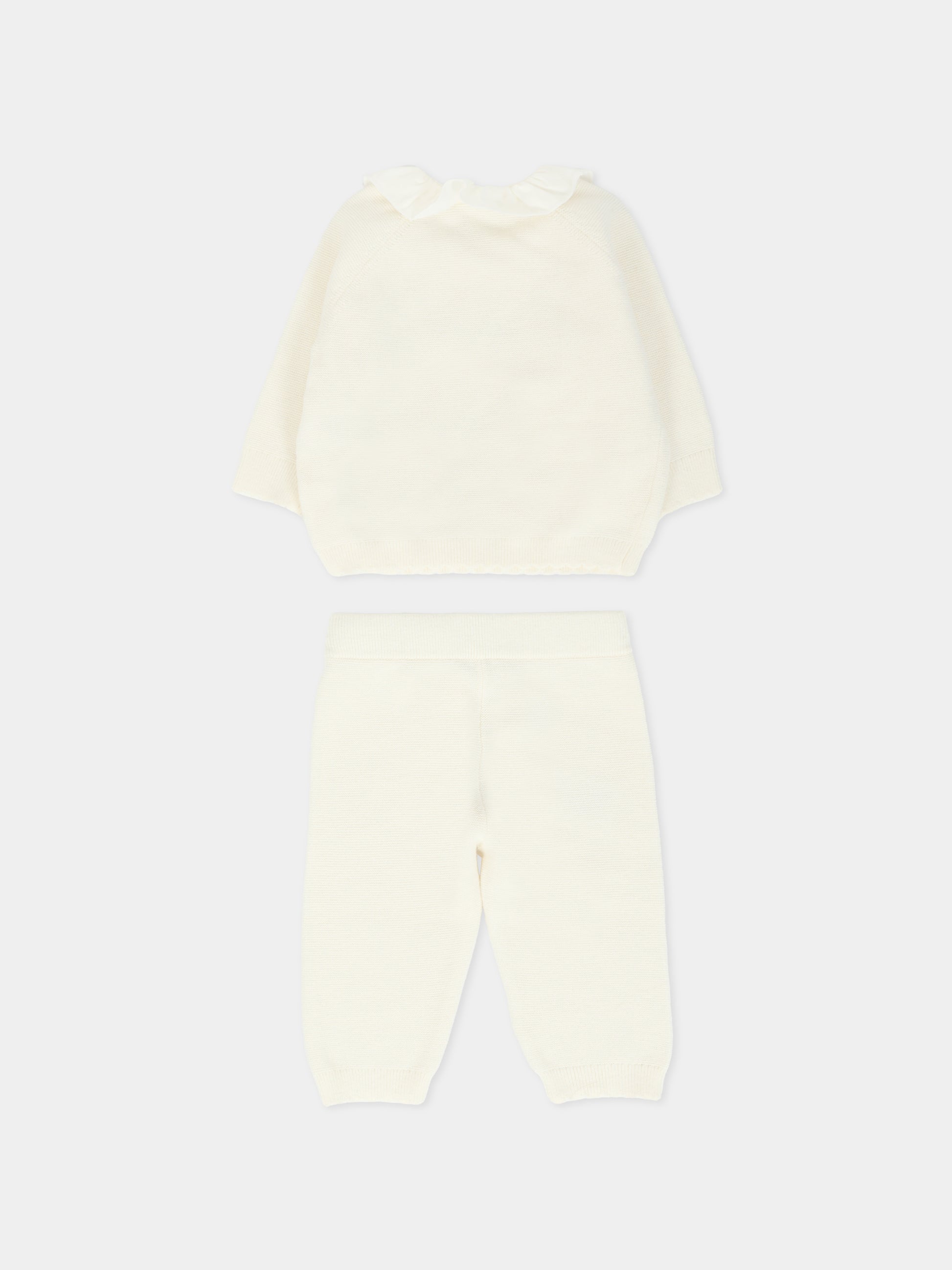 Completo nascita avorio per neonata con logo,Chloé Kids,C20778 117