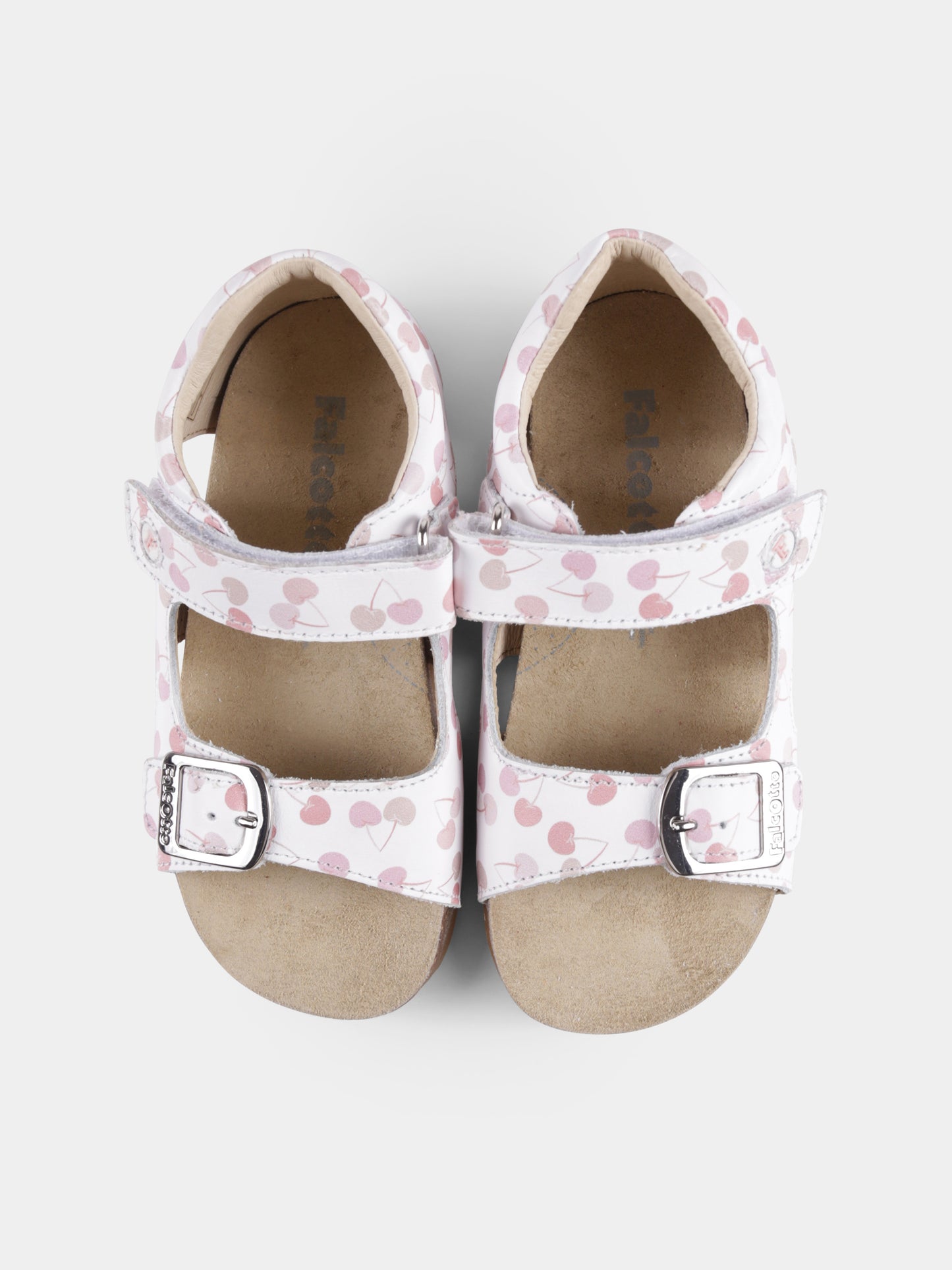 Sandali bianchi per bambina con ciliegie,Falcotto,001 1500737 F5 1N04 BEA