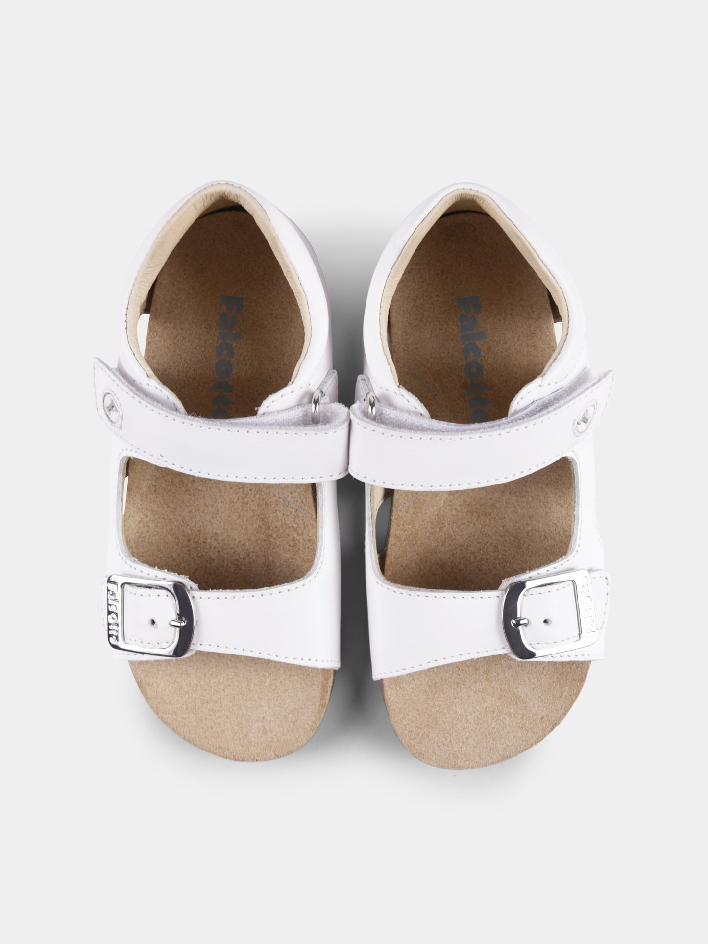 Sandali Bea bianchi per neonata e bambina,Falcotto,001 1500737 03 0N01 BEA