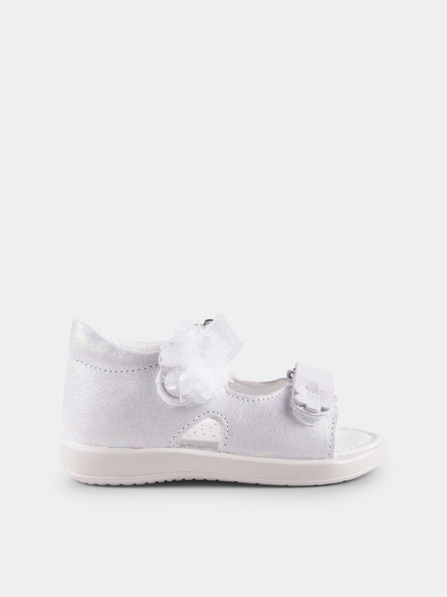White sandals for baby girl and girl