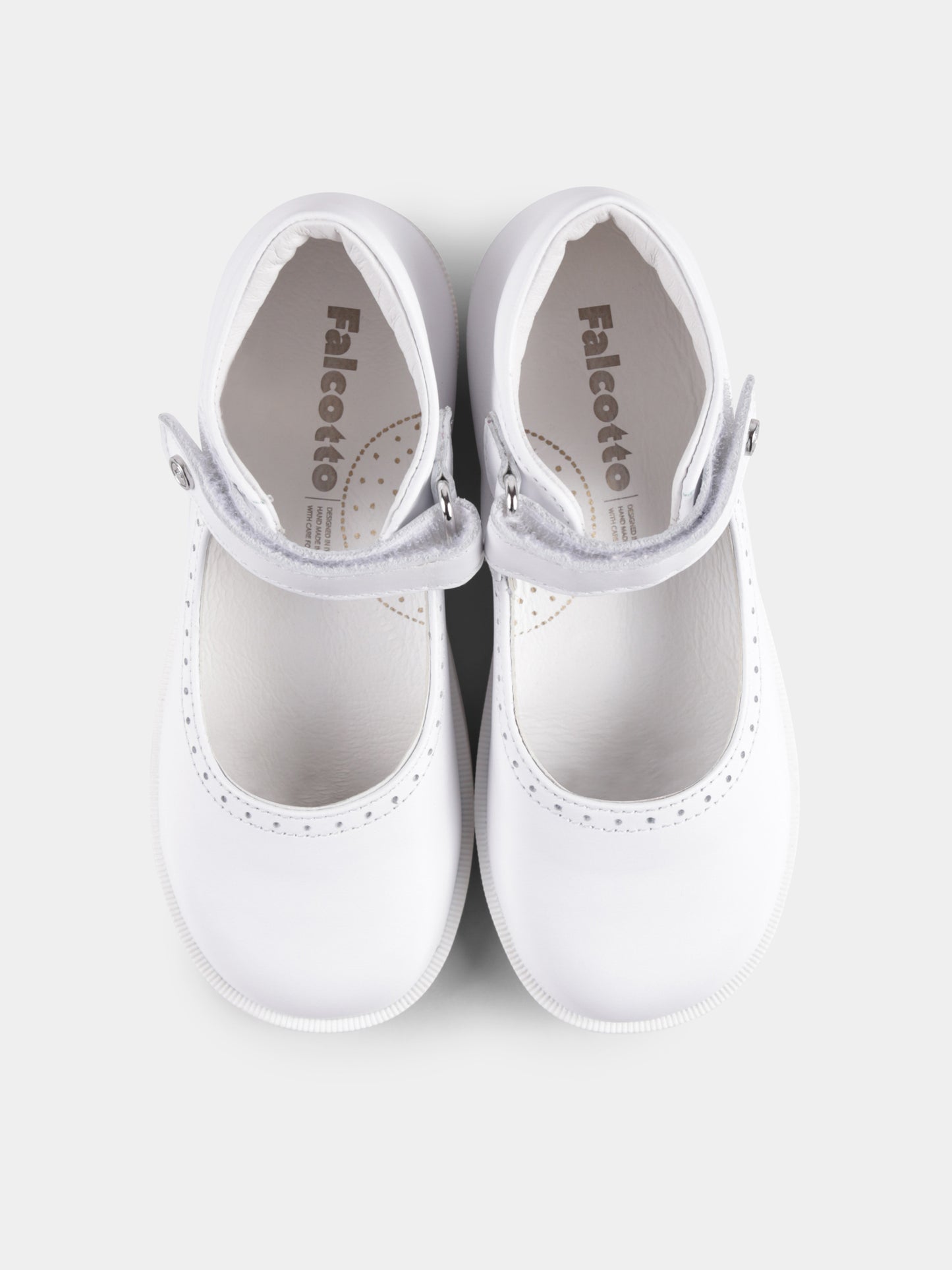 White ballet flats for baby girl and girl