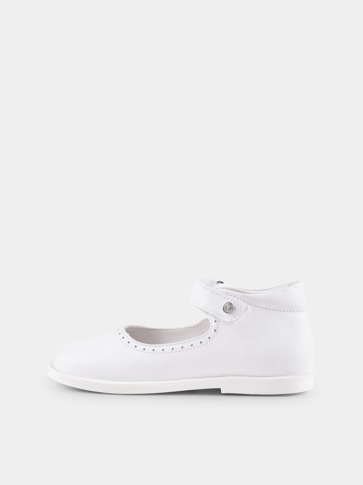 White ballet flats for baby girl and girl