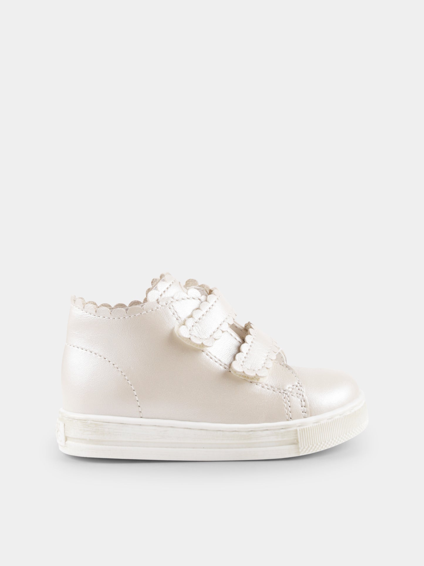 Ivory sneakers for baby girl and girl