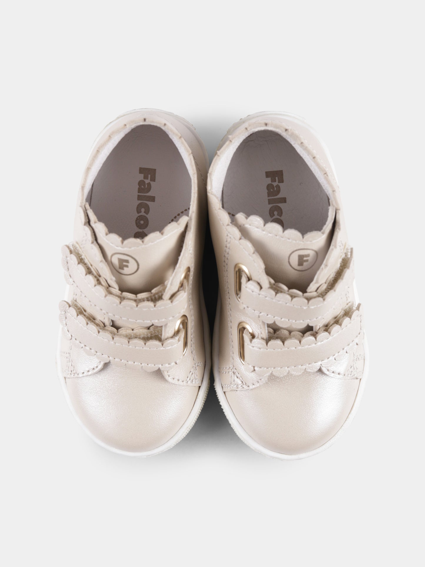 Ivory sneakers for baby girl and girl