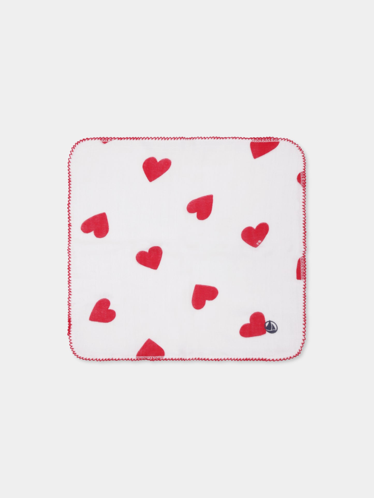 Set mussole multicolor per neonati con cuori e righe,Petit Bateau,A0ASJ 00