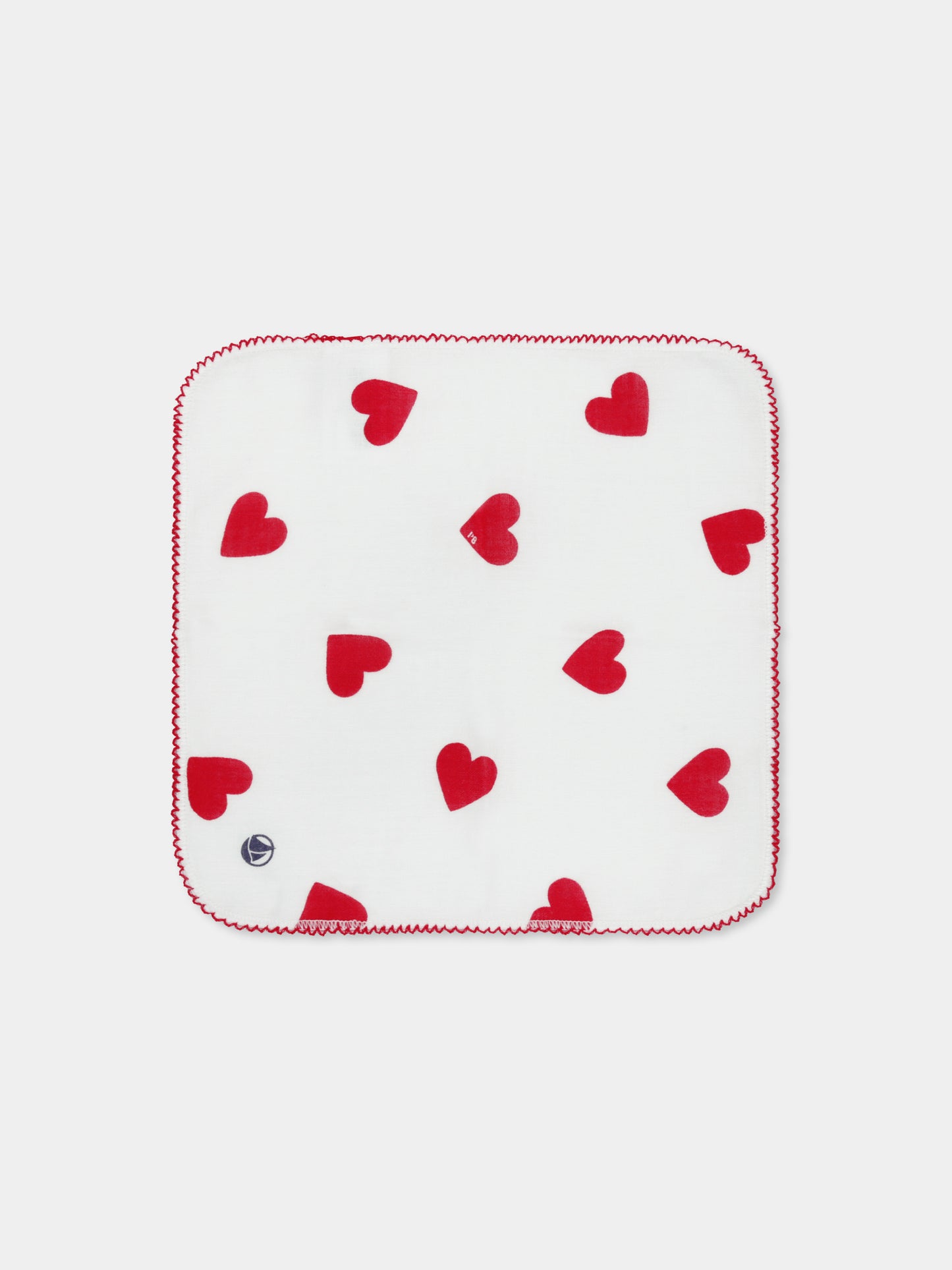 Mussola bianca per neonati con cuori all over,Petit Bateau,A0AVI 01