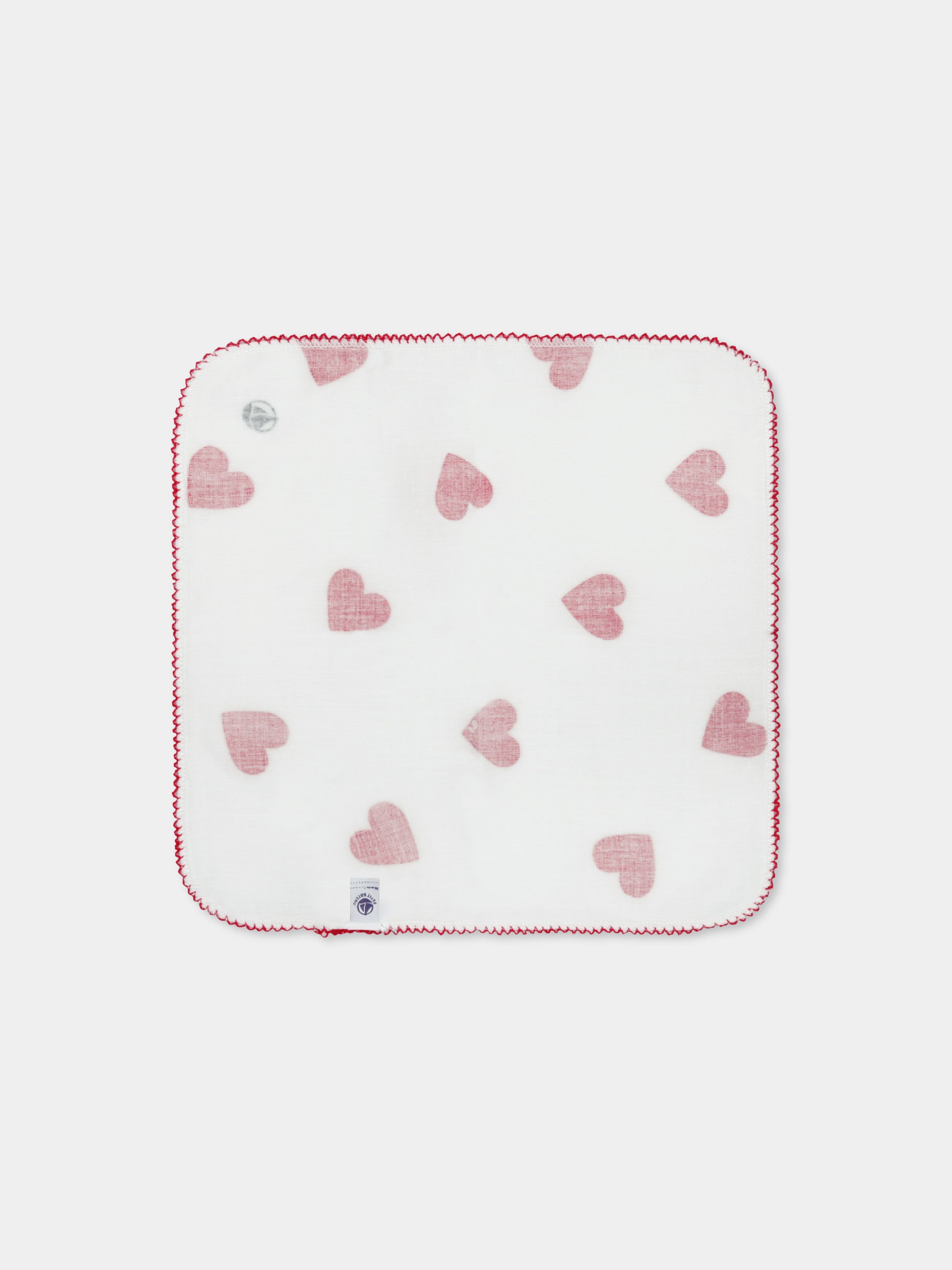 Mussola bianca per neonati con cuori all over,Petit Bateau,A0AVI 01