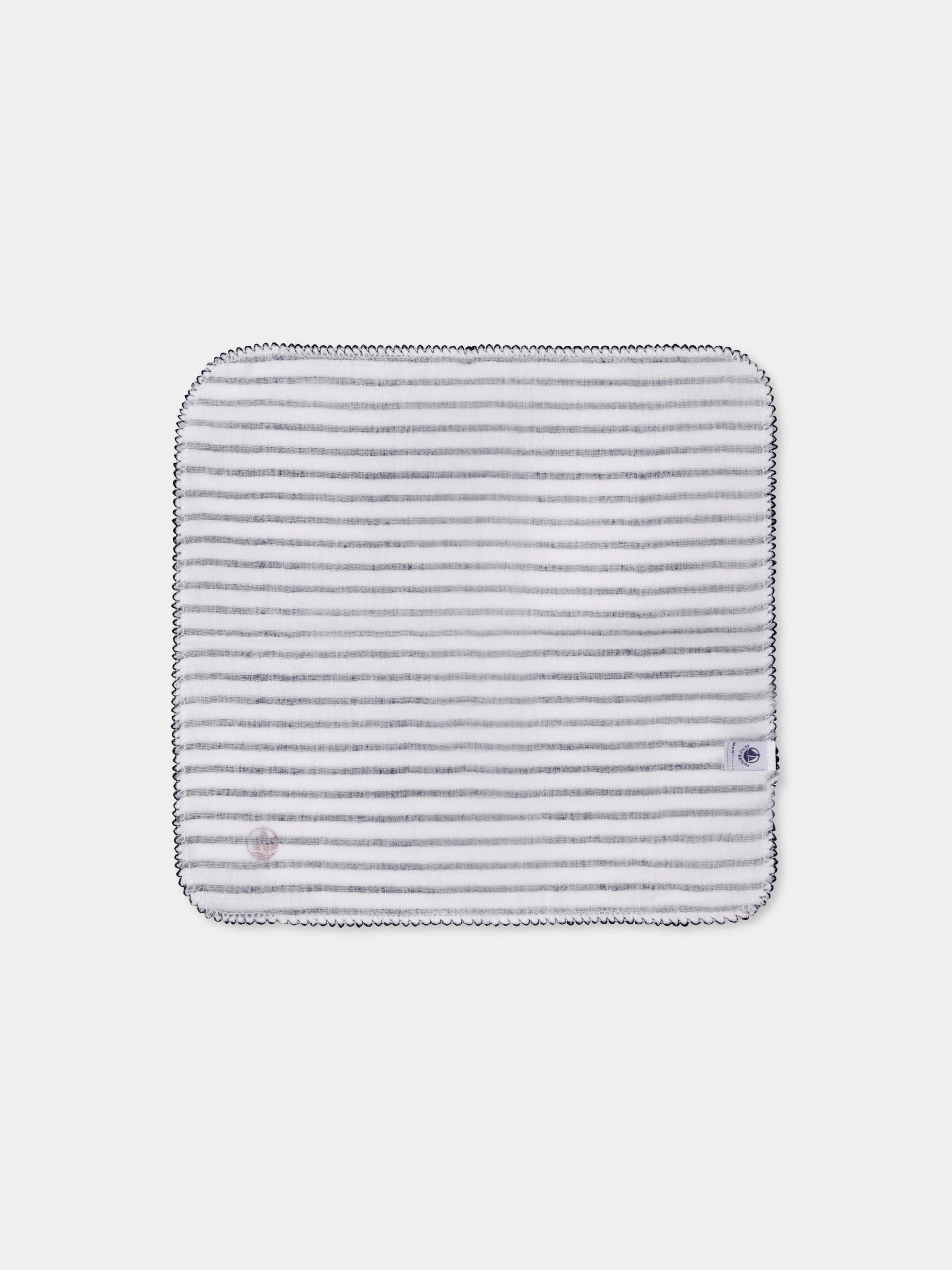 Mussola multicolor per neonati con logo,Petit Bateau,A0AVK 01