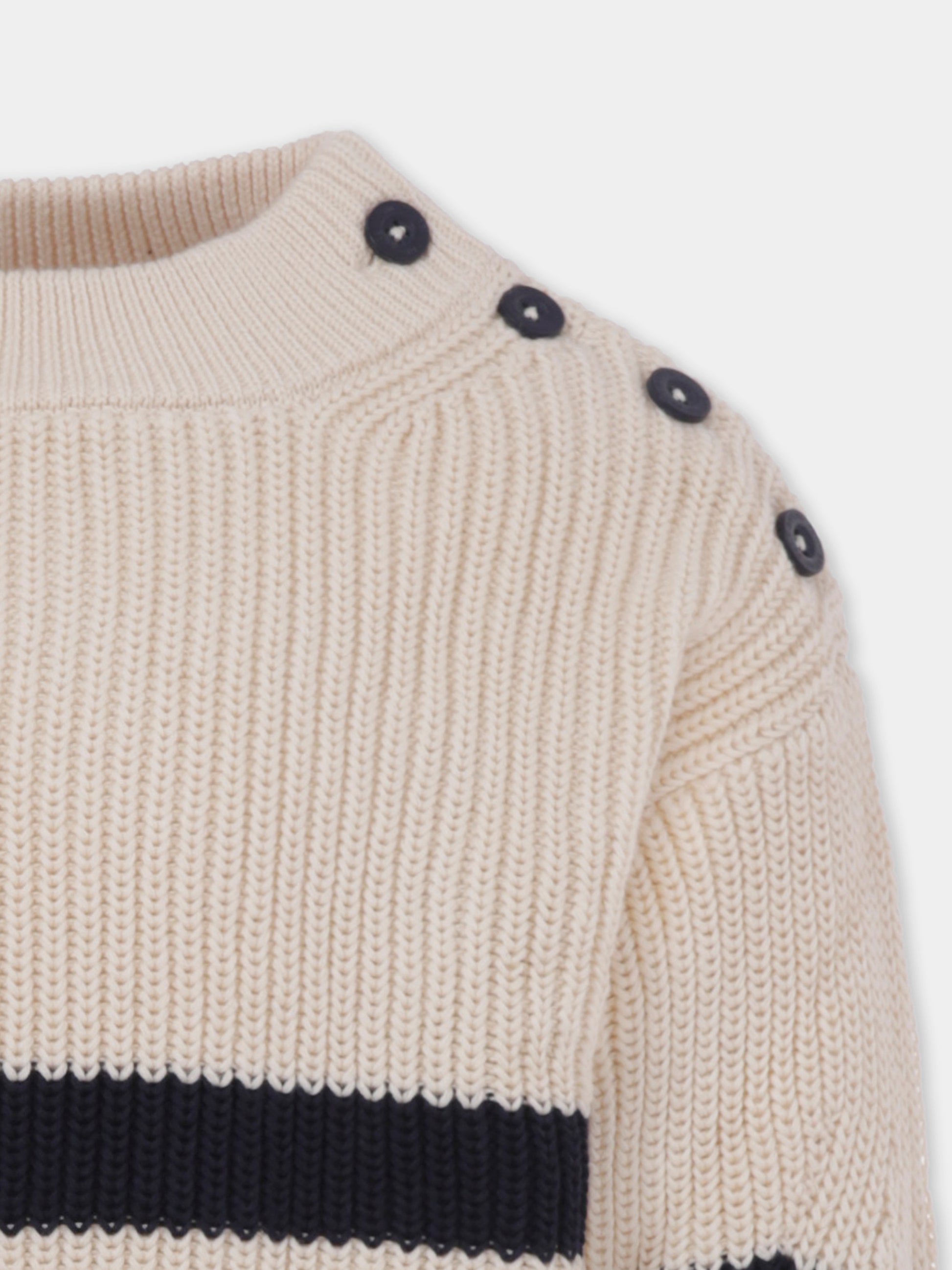 Maglione bianco per bambina,Petit Bateau,A0AVS 01