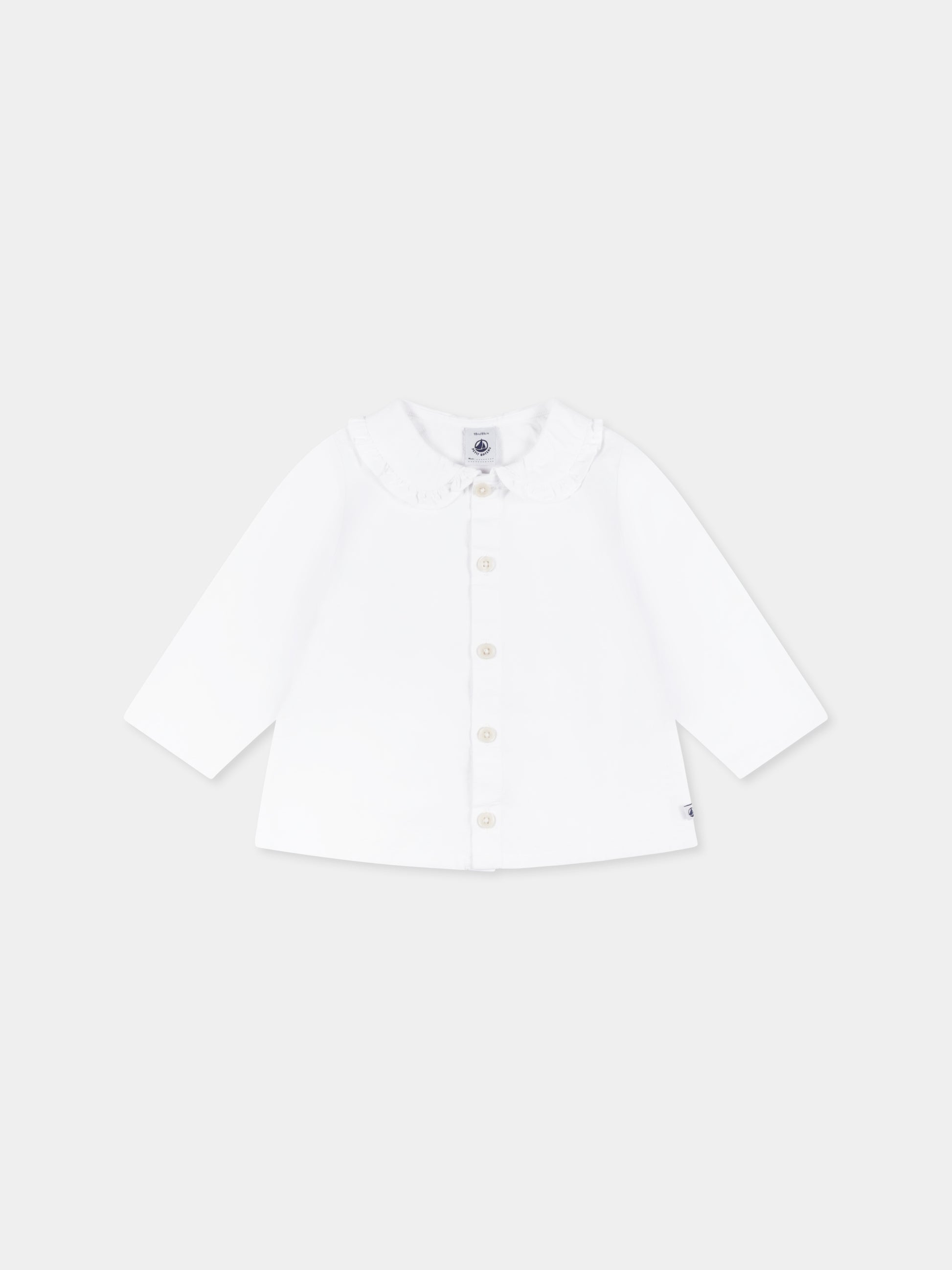 Camicia bianca per neonata,Petit Bateau,A0B39 01