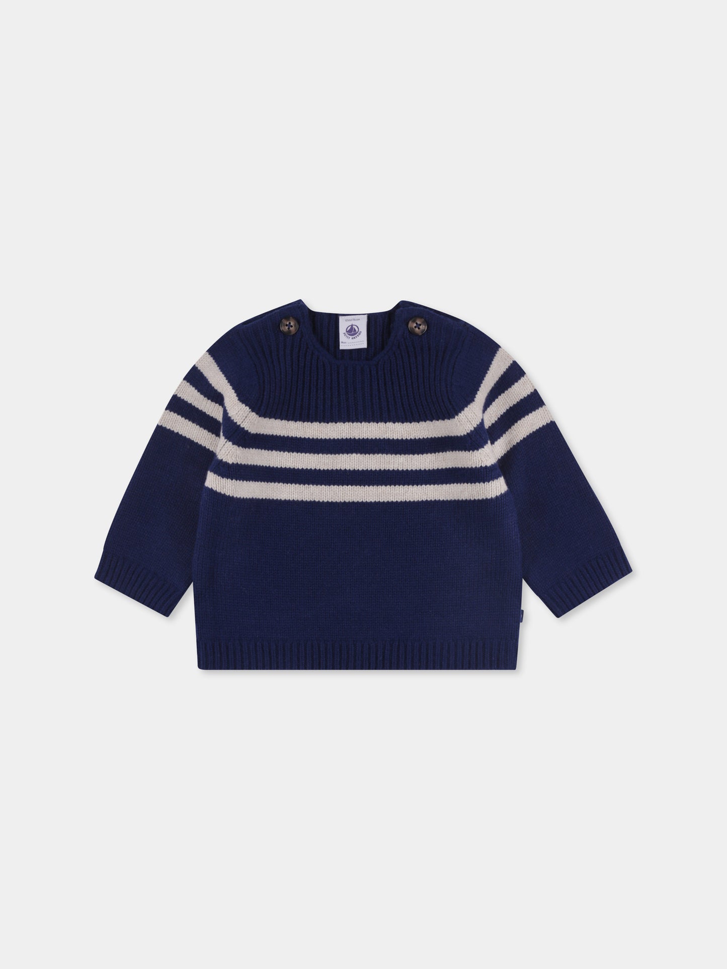 Maglione blu per neonato,Petit Bateau,A0B3W 01