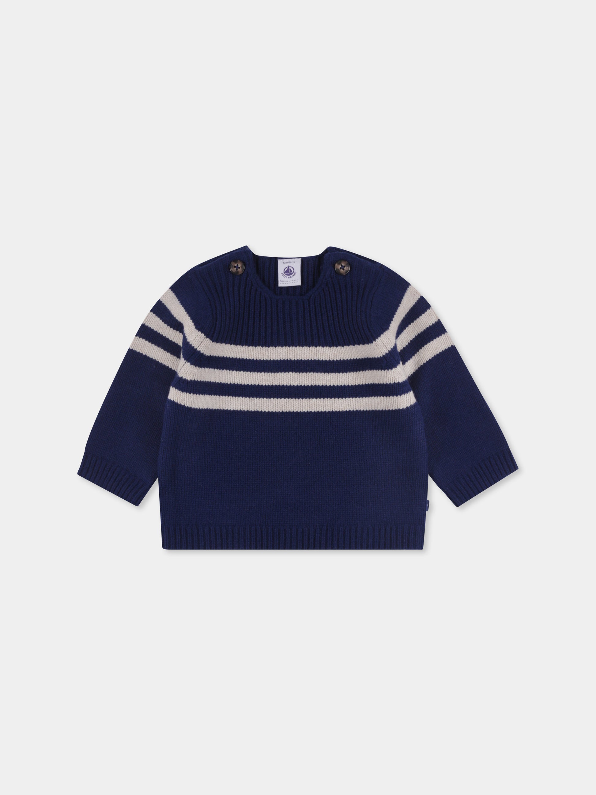 Maglione blu per neonato,Petit Bateau,A0B3W 01