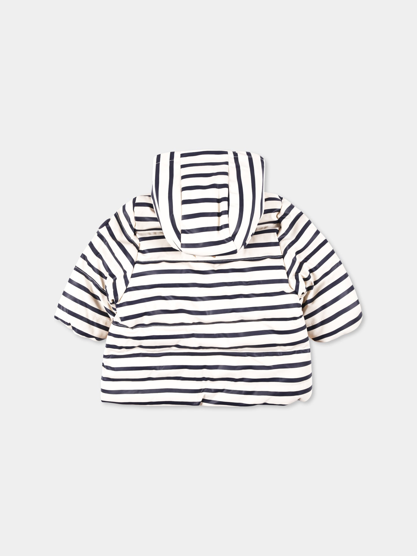Piumino avorio per neonati con logo,Petit Bateau,A0B42 01