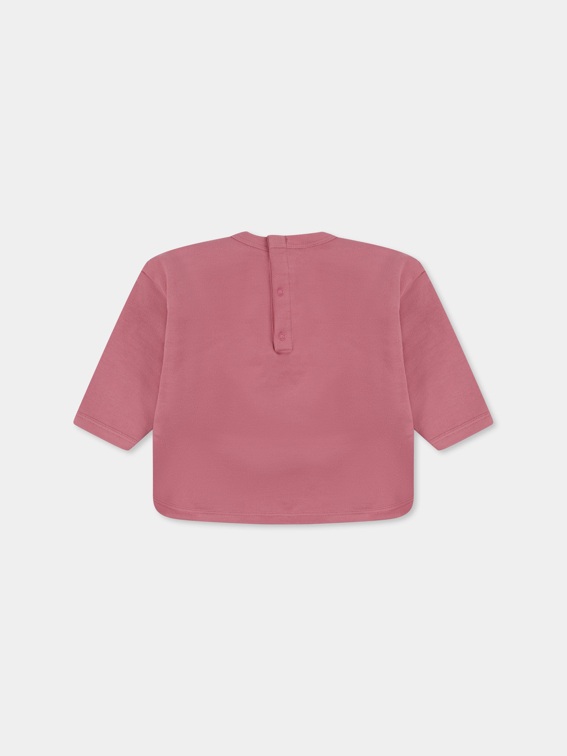 Felpa rosa per neonata con logo,Petit Bateau,A0B6Y 02