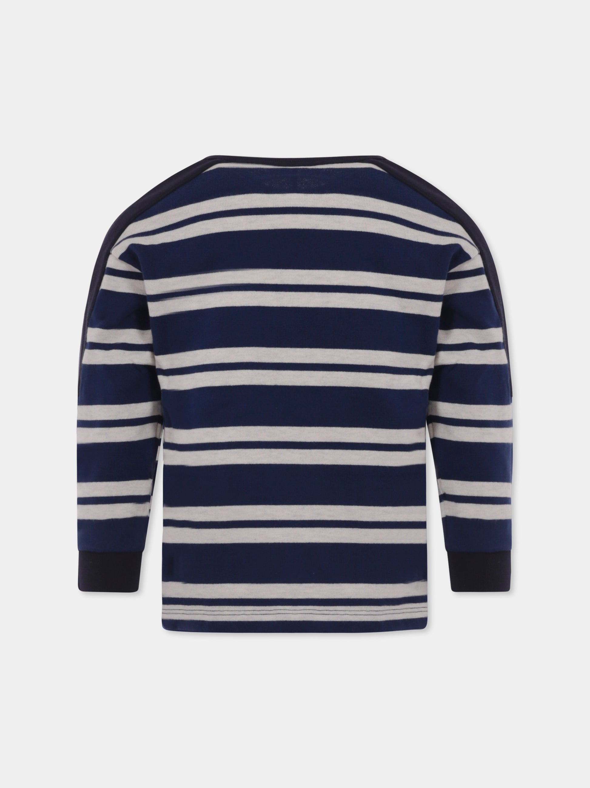 Felpa blu per bambino con logo,Petit Bateau,A0B6Z01