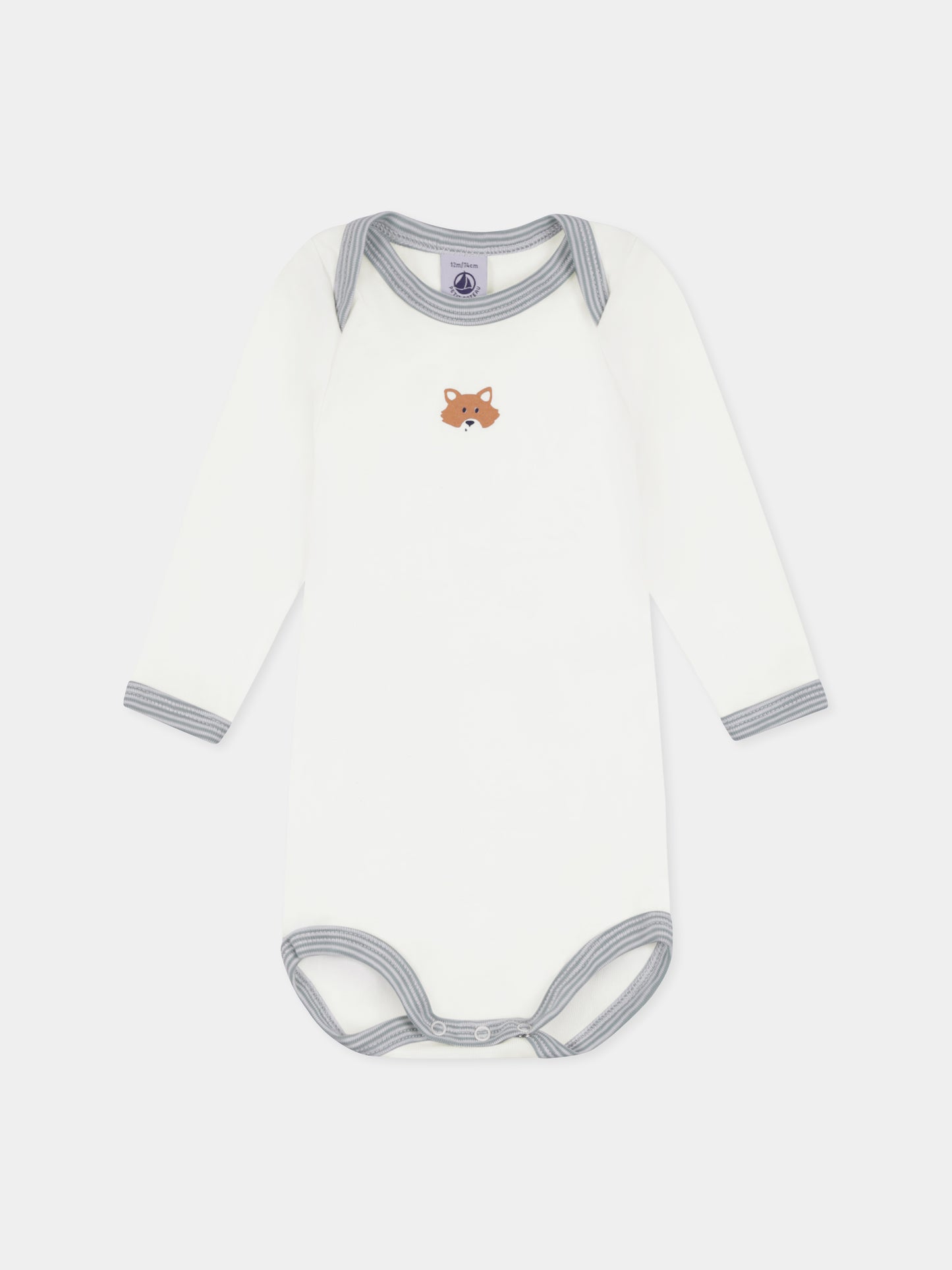 Set body bianco per neonati con animali,Petit Bateau,A0BG0 00