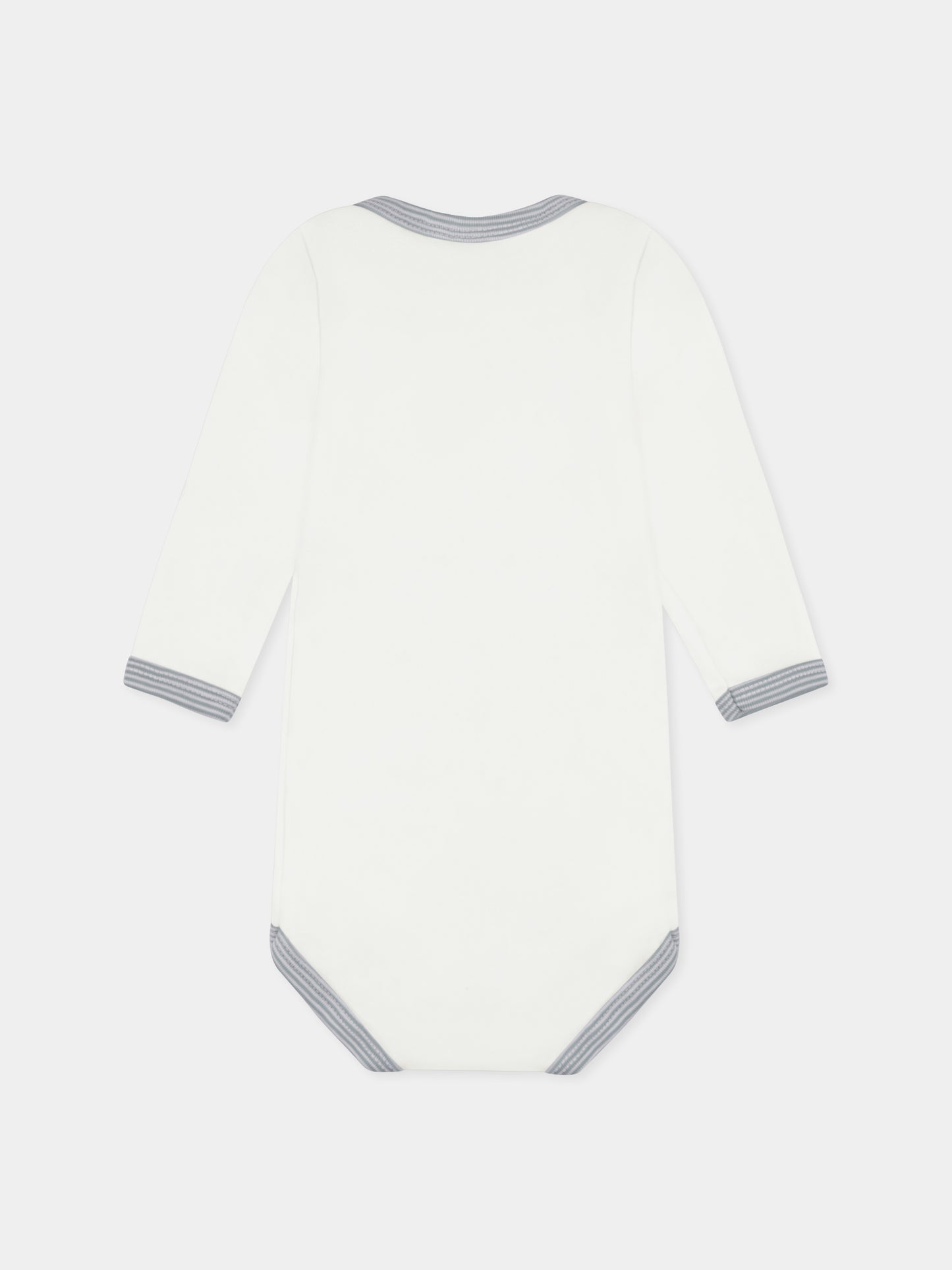 Set body bianco per neonati con animali,Petit Bateau,A0BG0 00