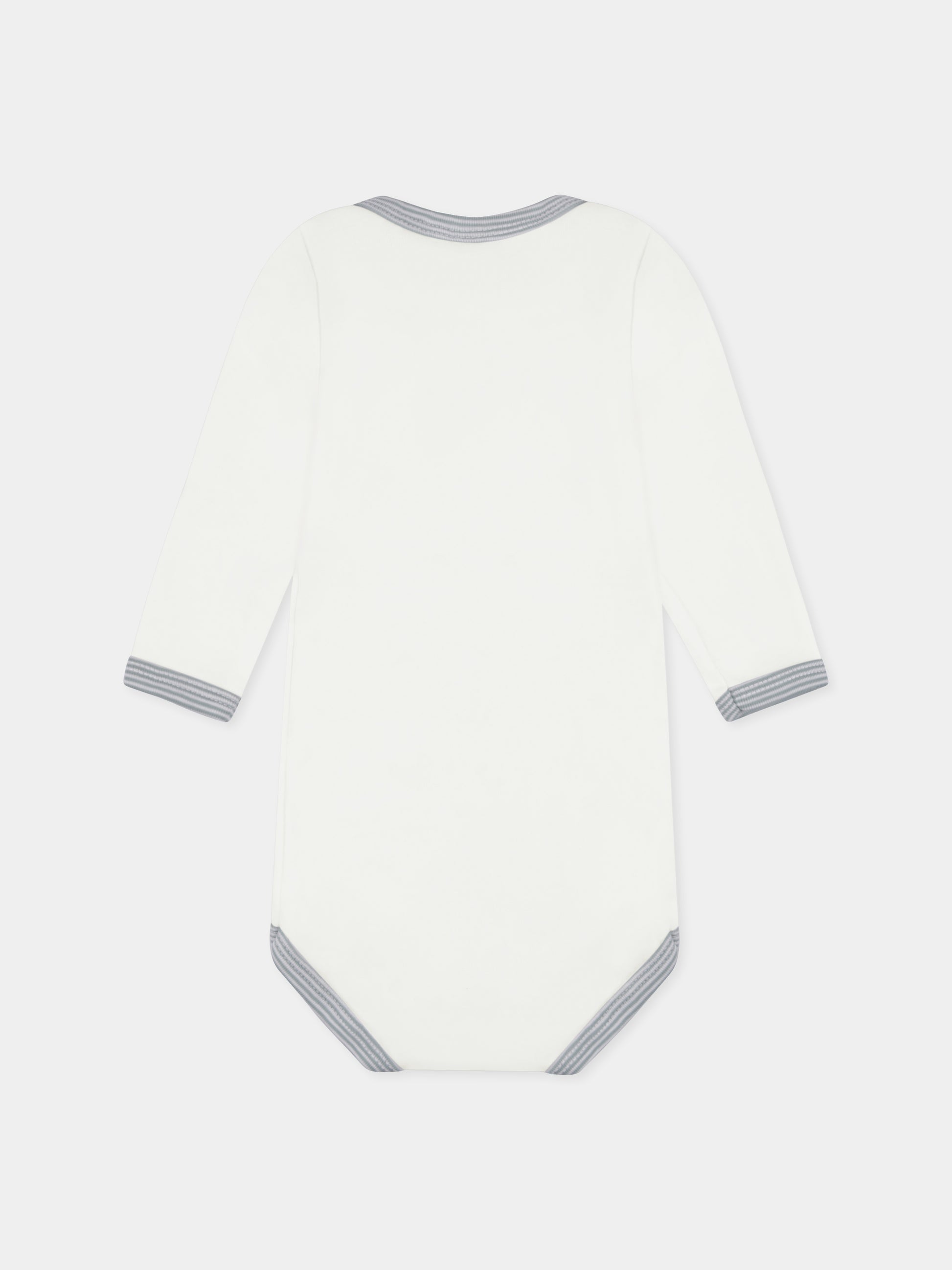 Set body bianco per neonati con animali,Petit Bateau,A0BG0 00