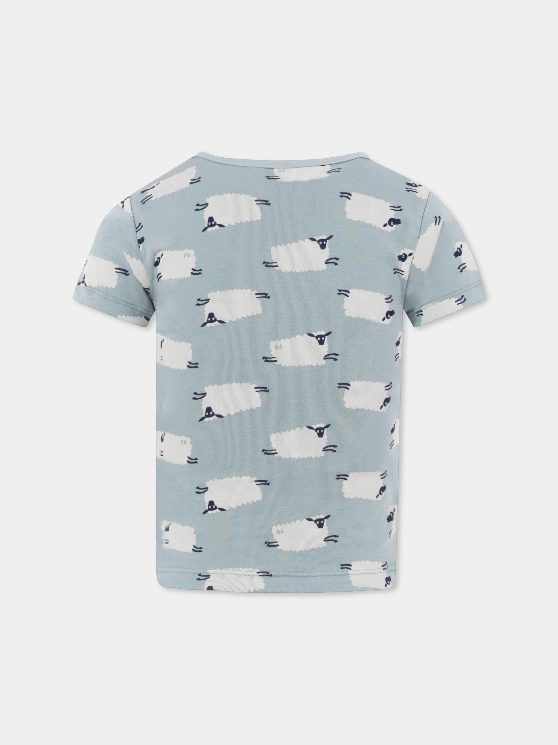 Set canottiere multicolor per bambino con righe e pecore,Petit Bateau,A0BHO 00