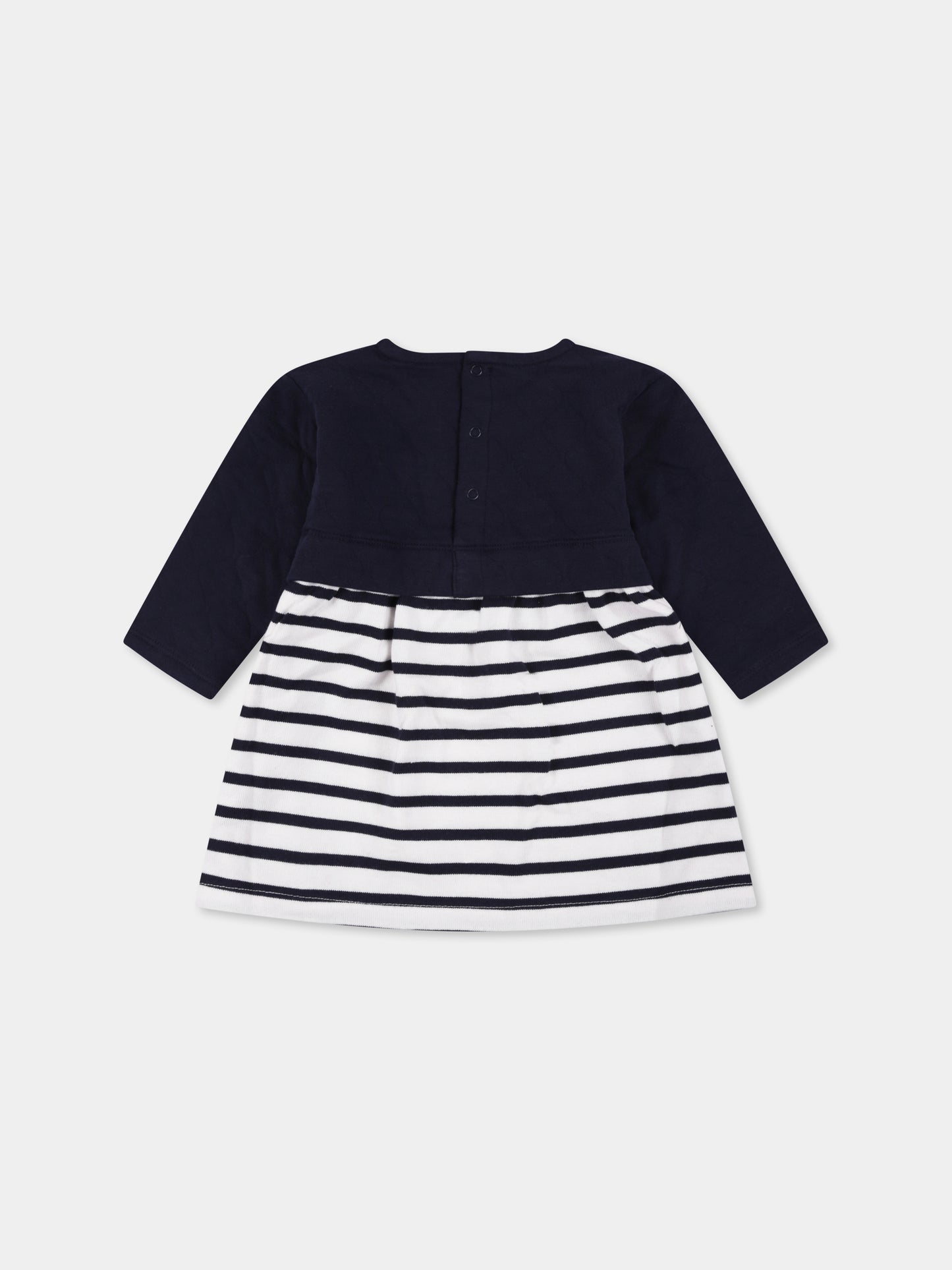Vestito blu per neonata,Petit Bateau,A0BKP 01