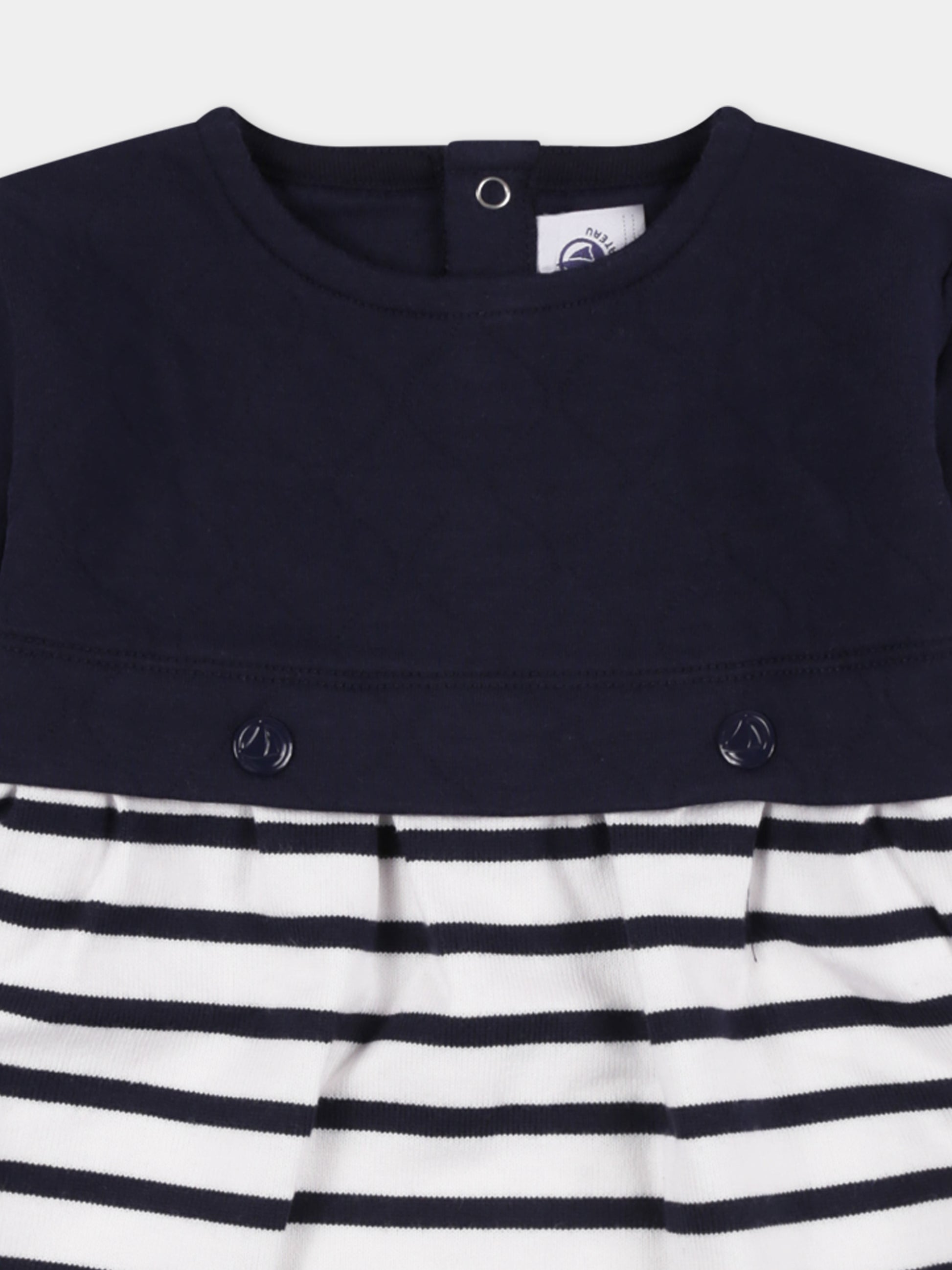 Vestito blu per neonata,Petit Bateau,A0BKP 01