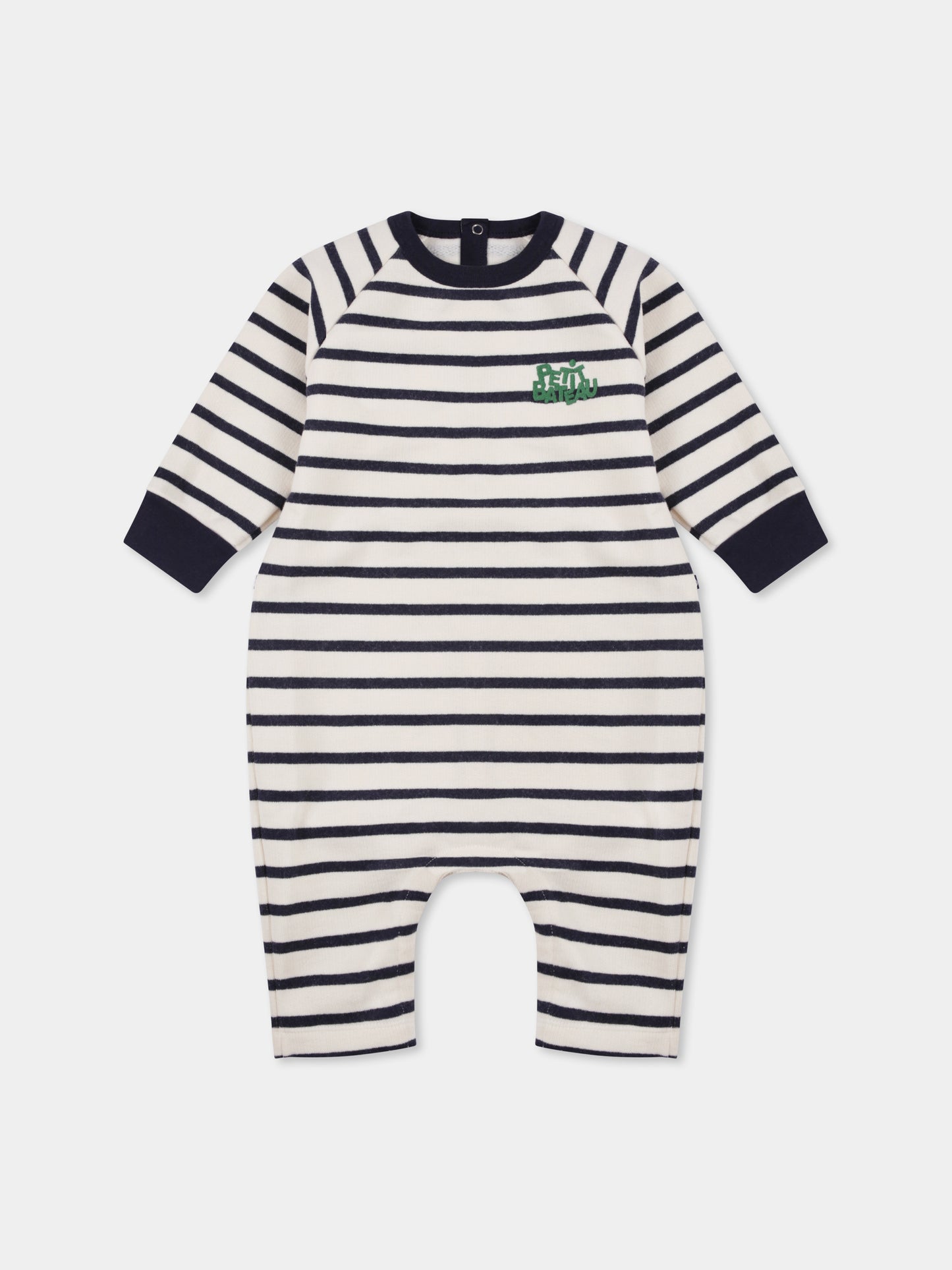 Tutina avorio per neonato con logo,Petit Bateau,A0BKX 01