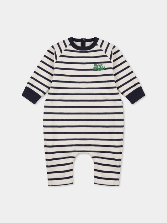 Tutina avorio per neonato con logo,Petit Bateau,A0BKX 01
