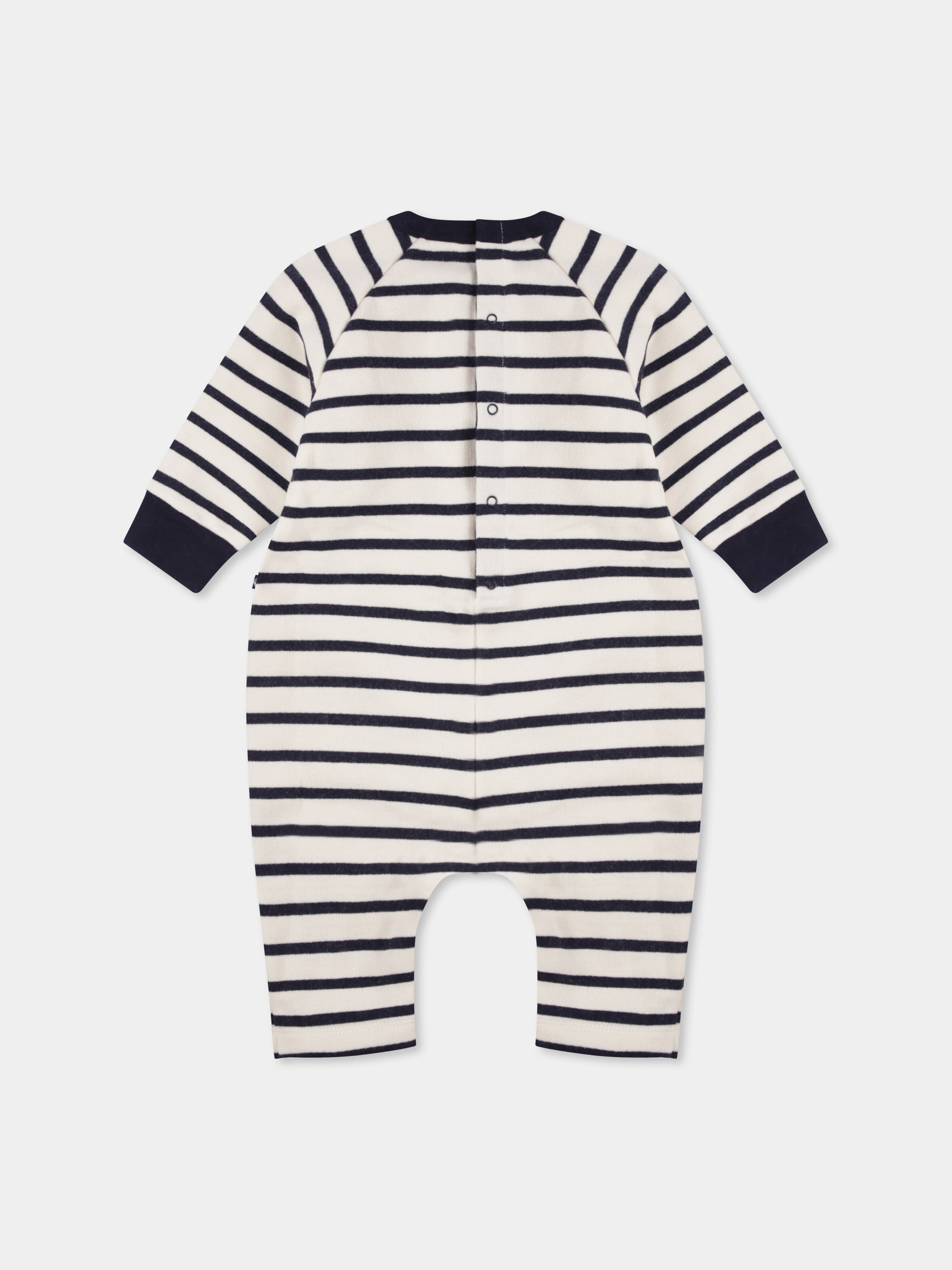 Tutina avorio per neonato con logo,Petit Bateau,A0BKX 01