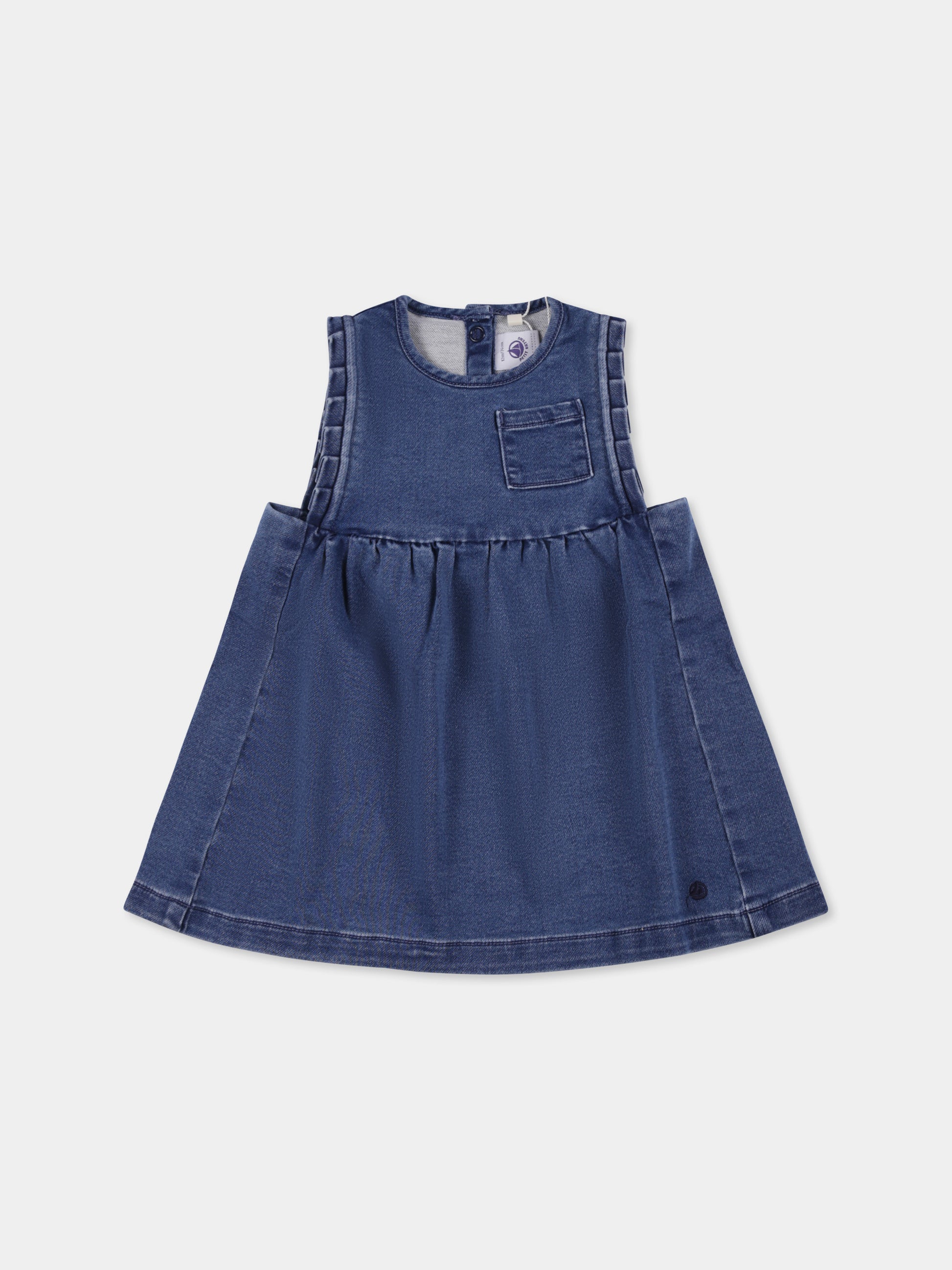 Vestito blu per neonata,Petit Bateau,A0BYH 01