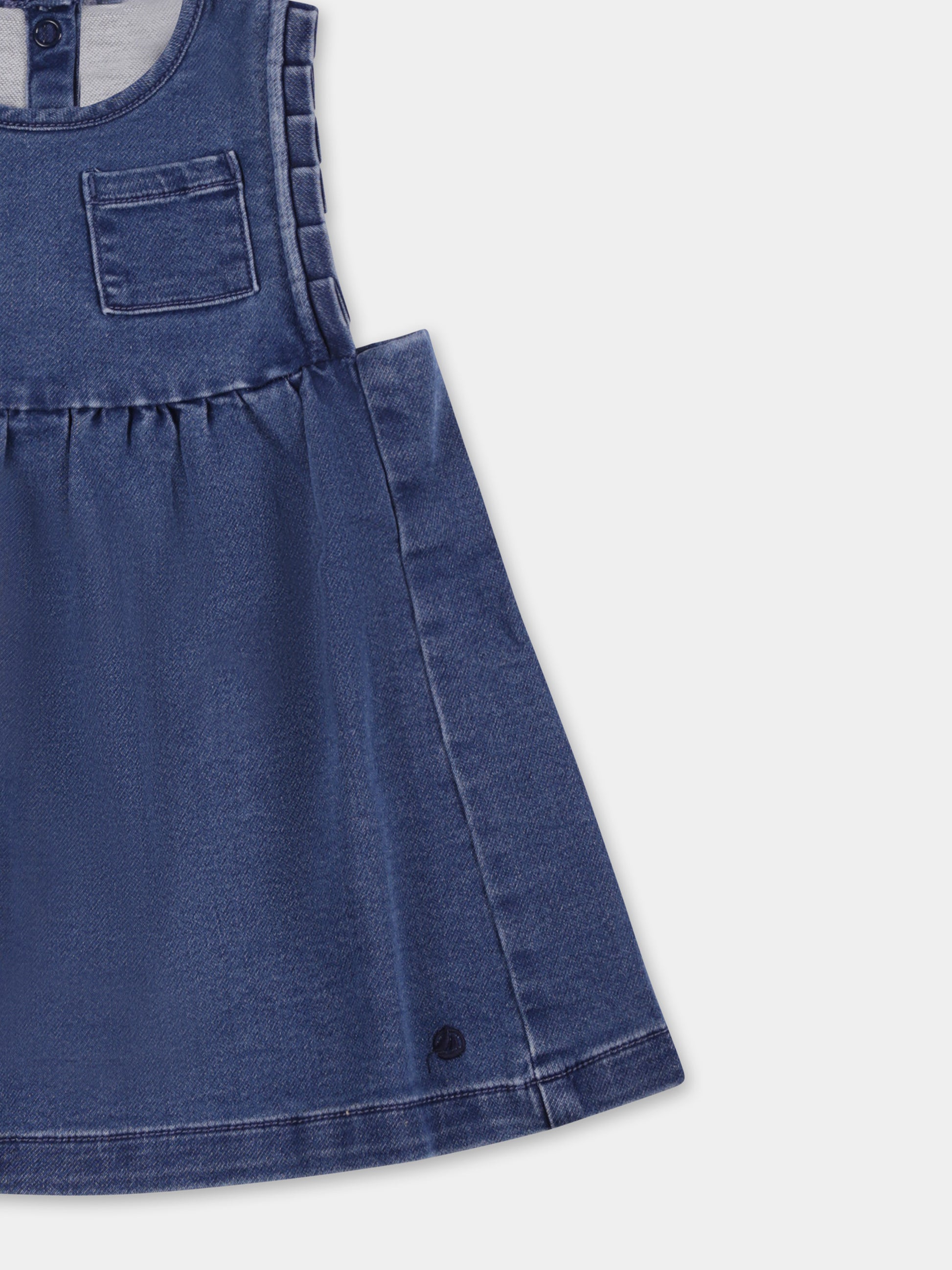 Vestito blu per neonata,Petit Bateau,A0BYH 01