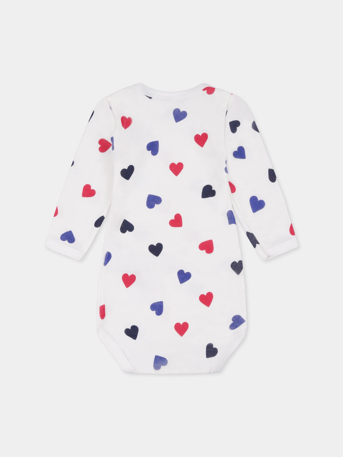 Set body multicolor per neonati con cuori e righe,Petit Bateau,A0BYW 00