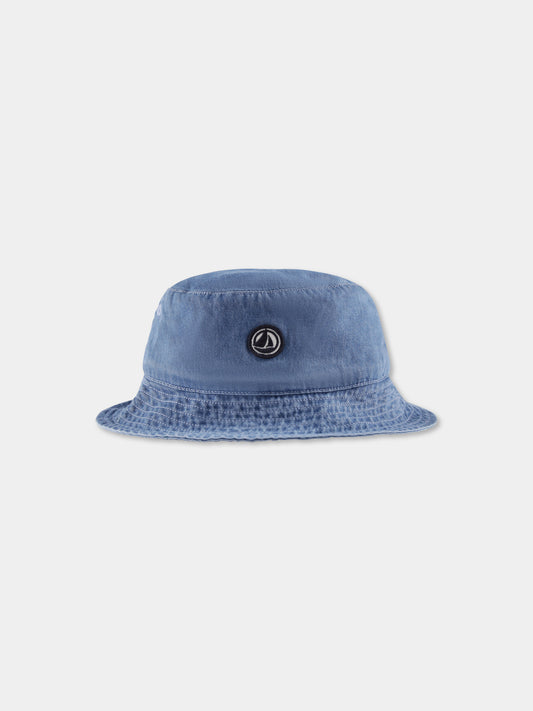 Blue cloche for boy with logo,Petit Bateau,A09ID 01