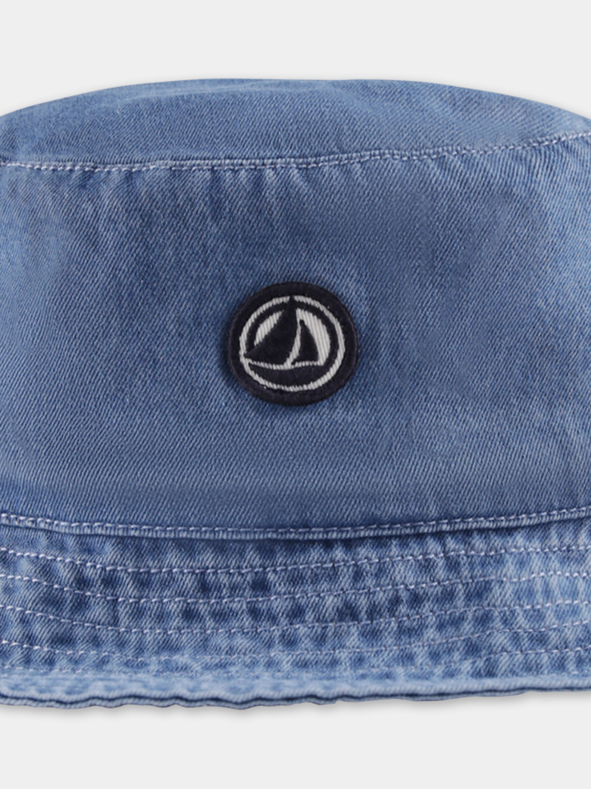 Blue cloche for boy with logo,Petit Bateau,A09ID 01