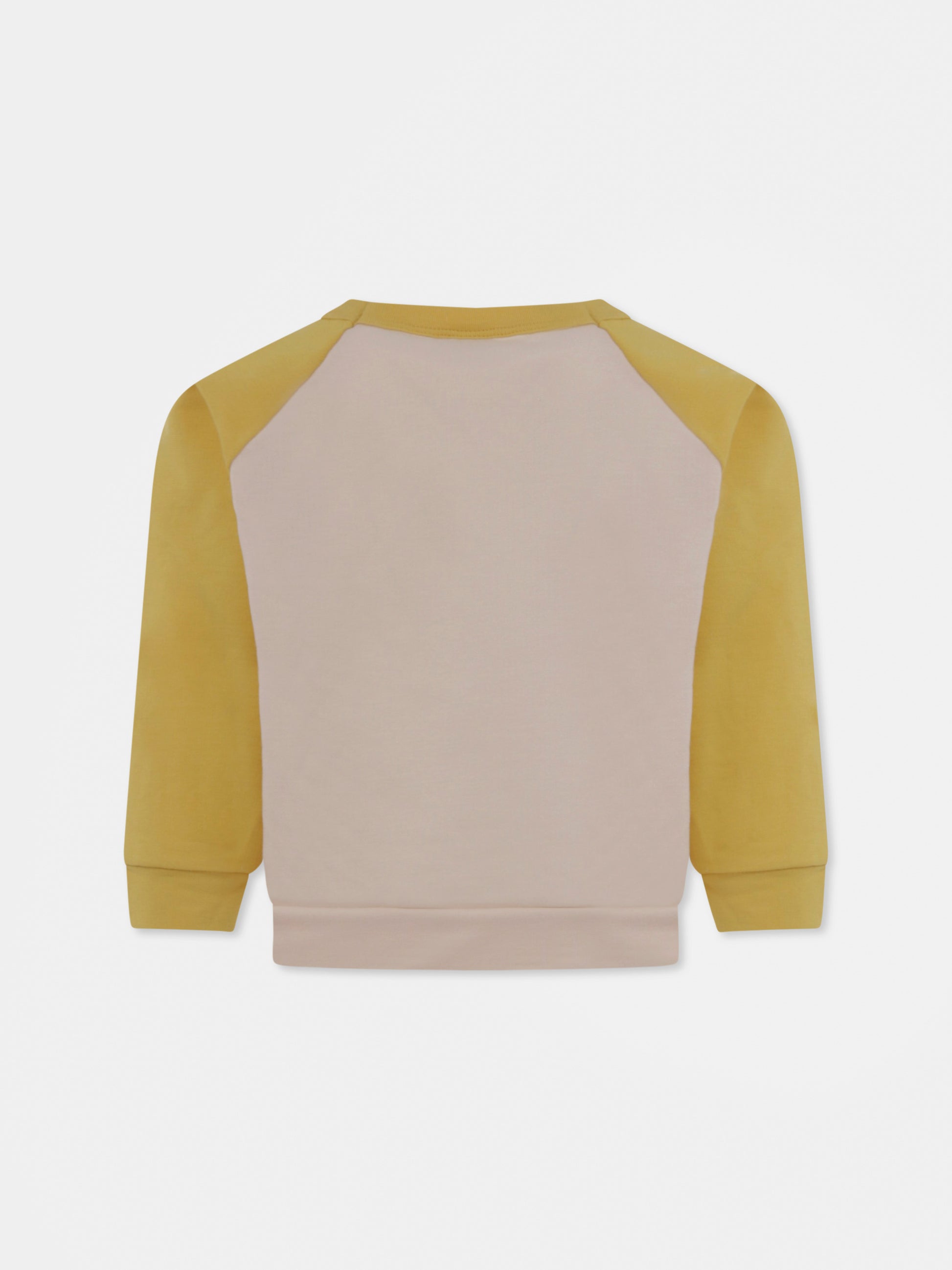 Felpa avorio per bambino con patch,Petit Bateau,A0A1Y 01