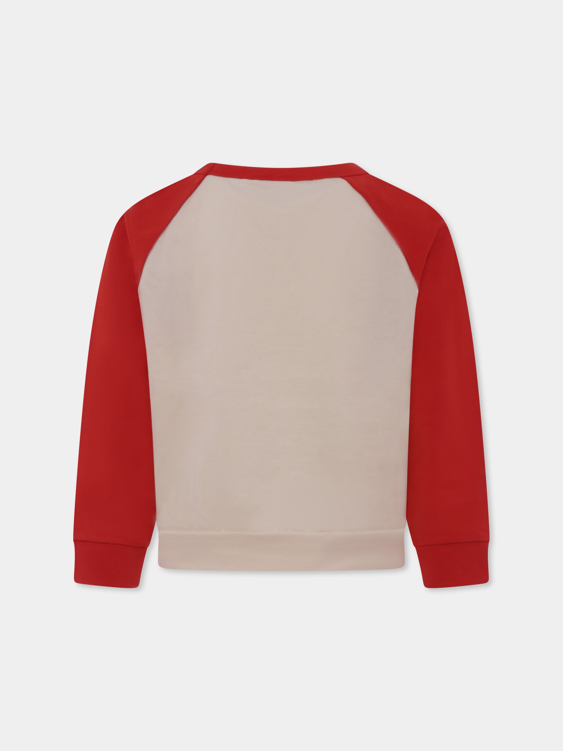 Felpa avorio per bambino con logo e scritta,Petit Bateau,A0A2E 01