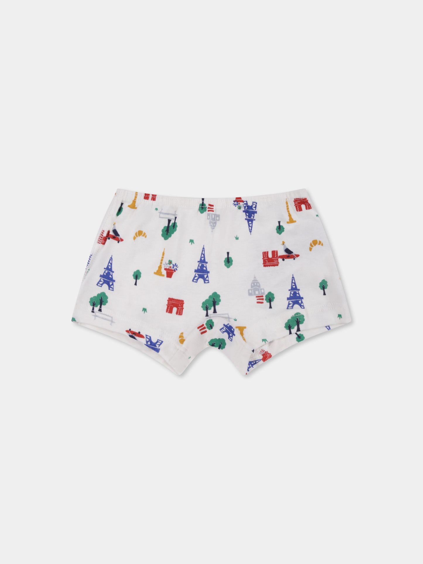 Set boxer multicolor per neonato con righe e Tour Eiffel,Petit Bateau,A0AAA 00